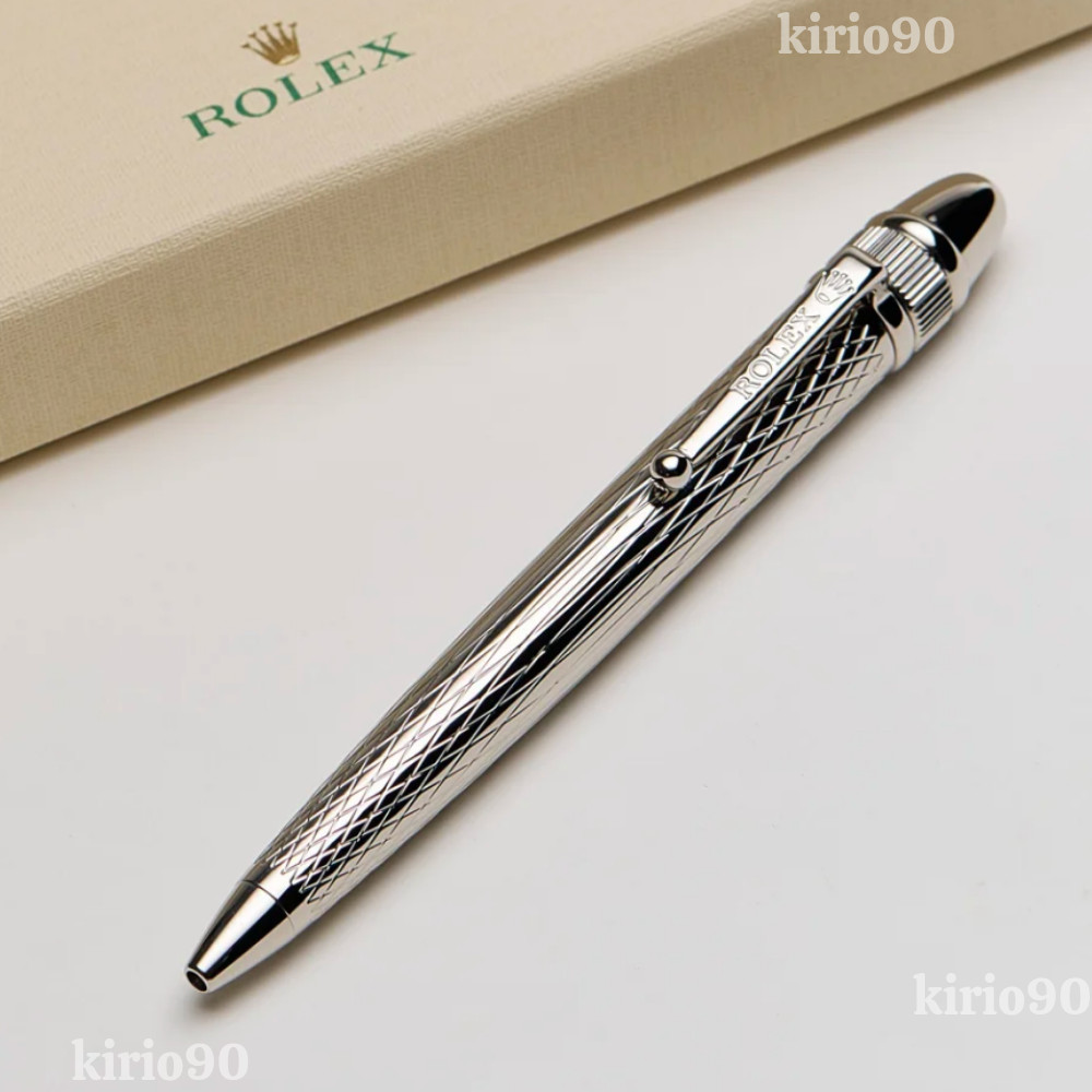 Hot Rolex Silver Diamond Style Palladium Finish Ballpoint Pen – New in Box