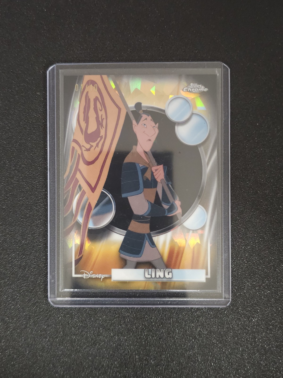 2026 Topps Chrome Sapphire Disney Mulan Ling /10 Black