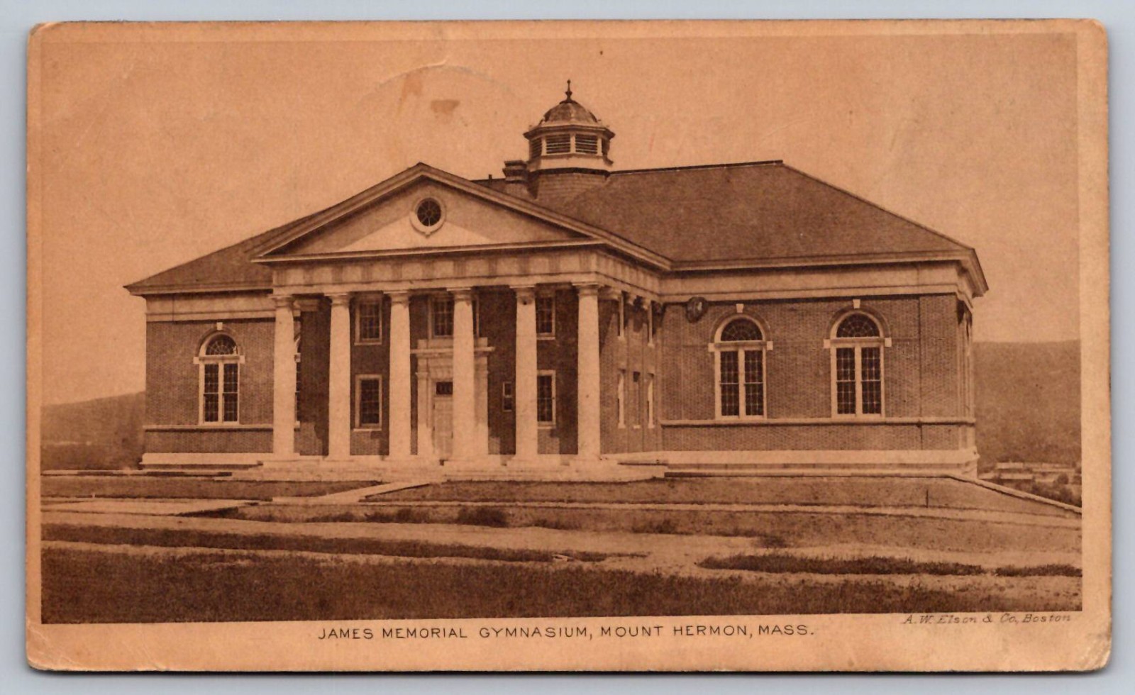 James Memorial Gymnasium Mount Hermon Massachusetts Antique c.1912
