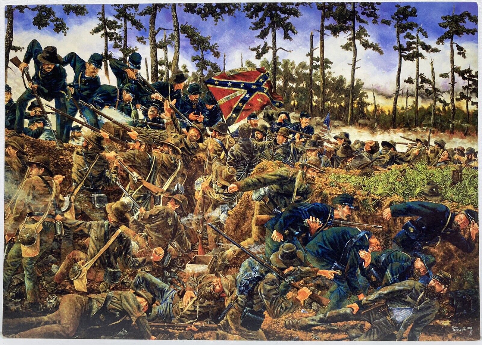 Rick Reeves Cheatham\'s Hill Battle of Kennesaw Mountain GA Civil War Postcard