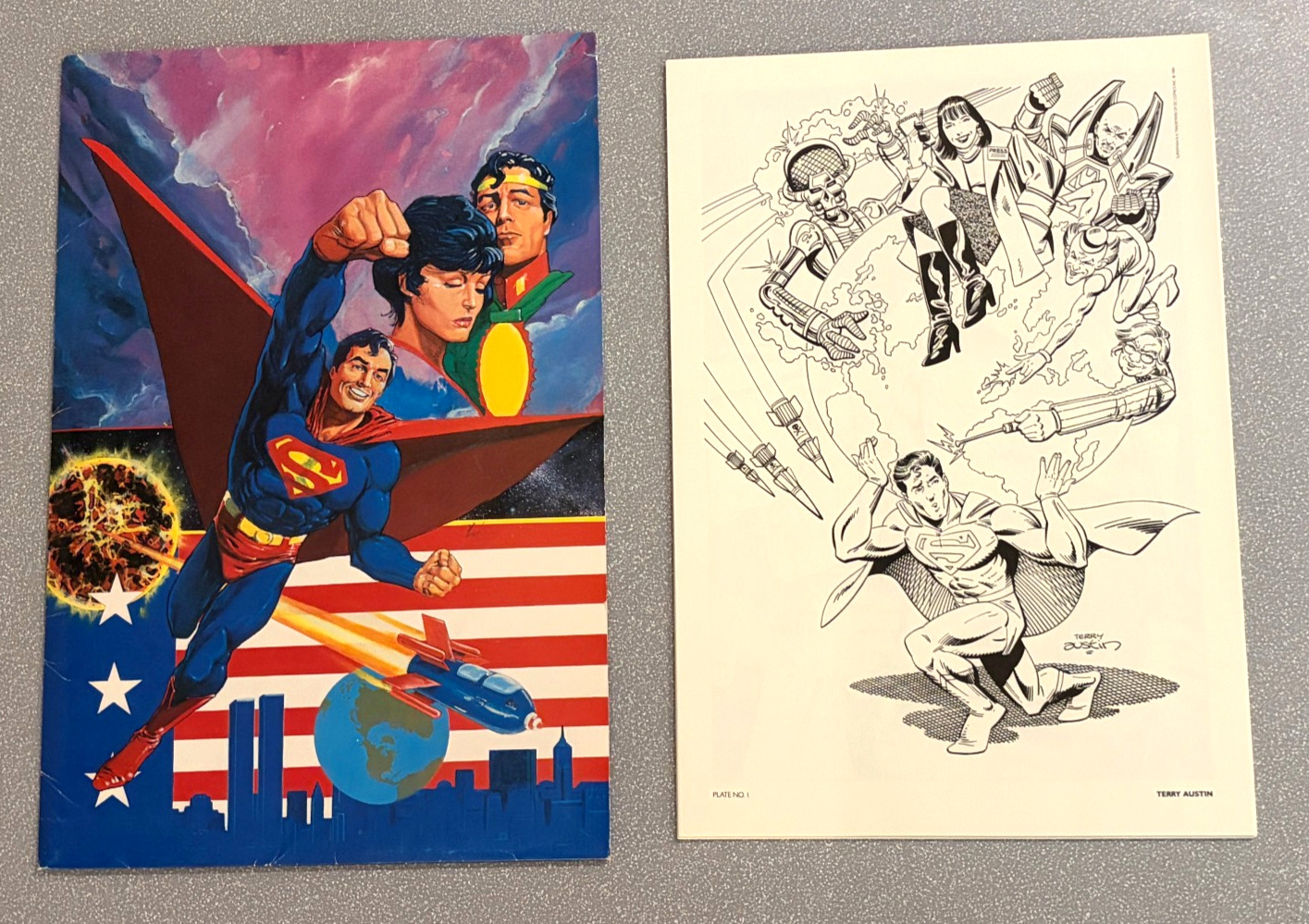 1984 DC COMICS SUPERMAN #400 PORTFOLIO w/ALL 16 (MINT CONDITION) PLATES