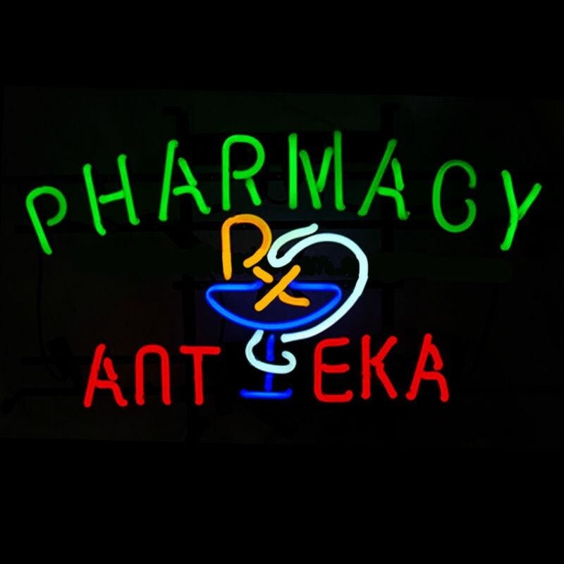 Pharmacy Anteka Neon Sign Lamp Light Hanging Nightlight Business Decor 24