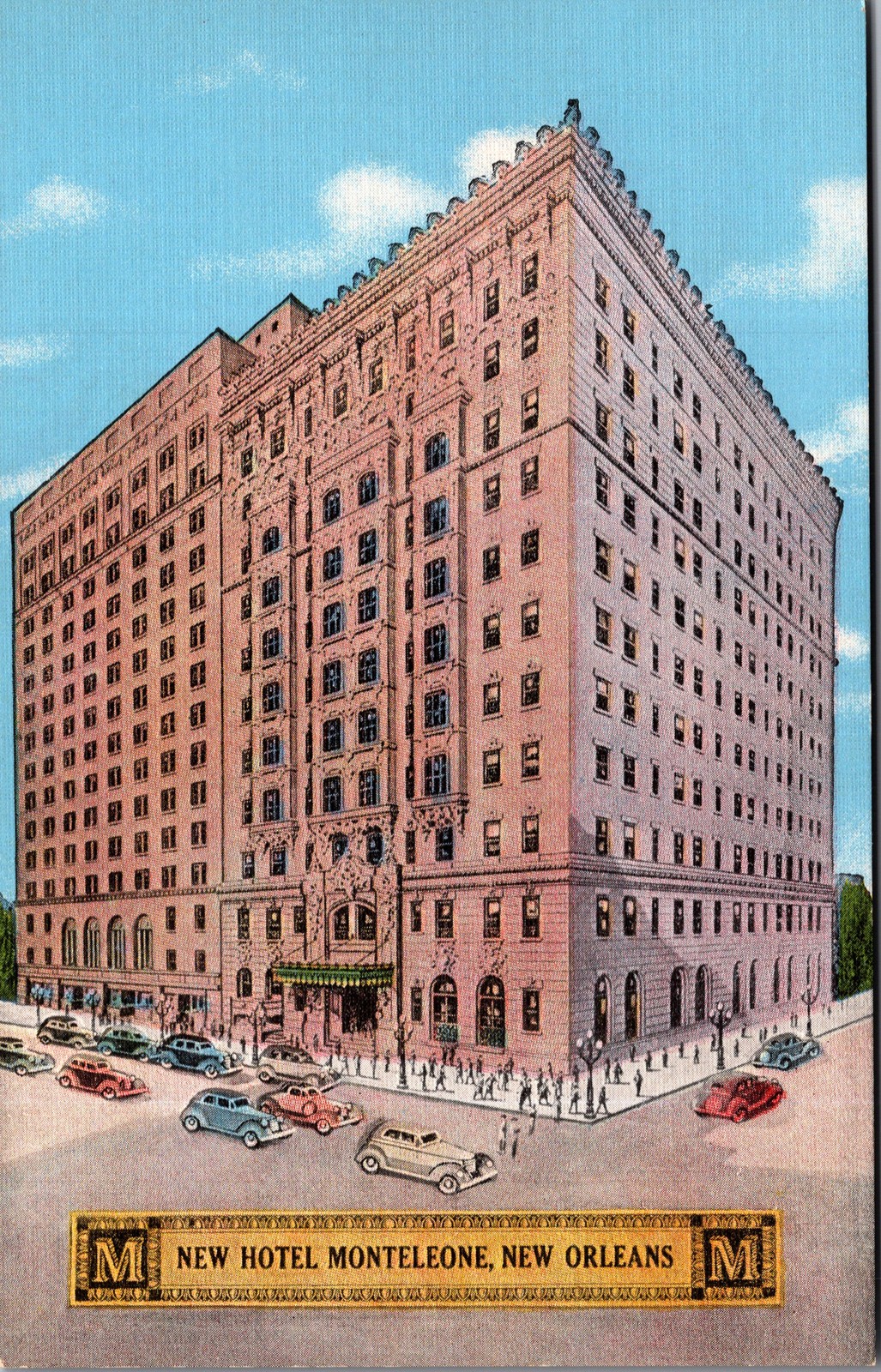 1940s New Hotel Monteleone New Orleans LA Linen Postcard