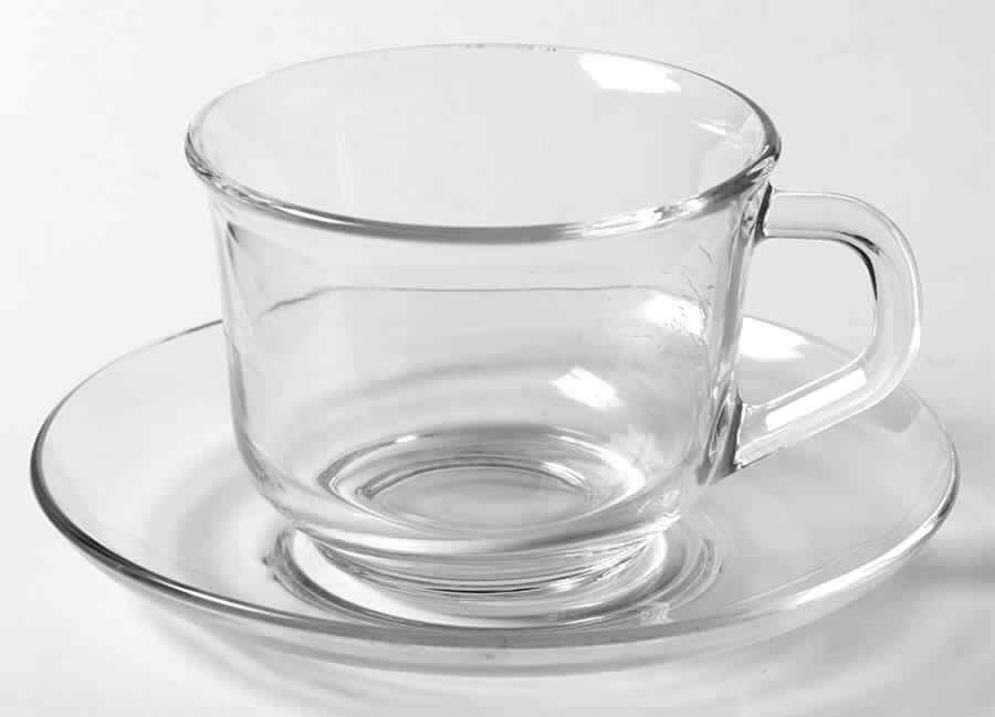 Arcoroc Classique Clear  Cup &Saucer Set 3791432