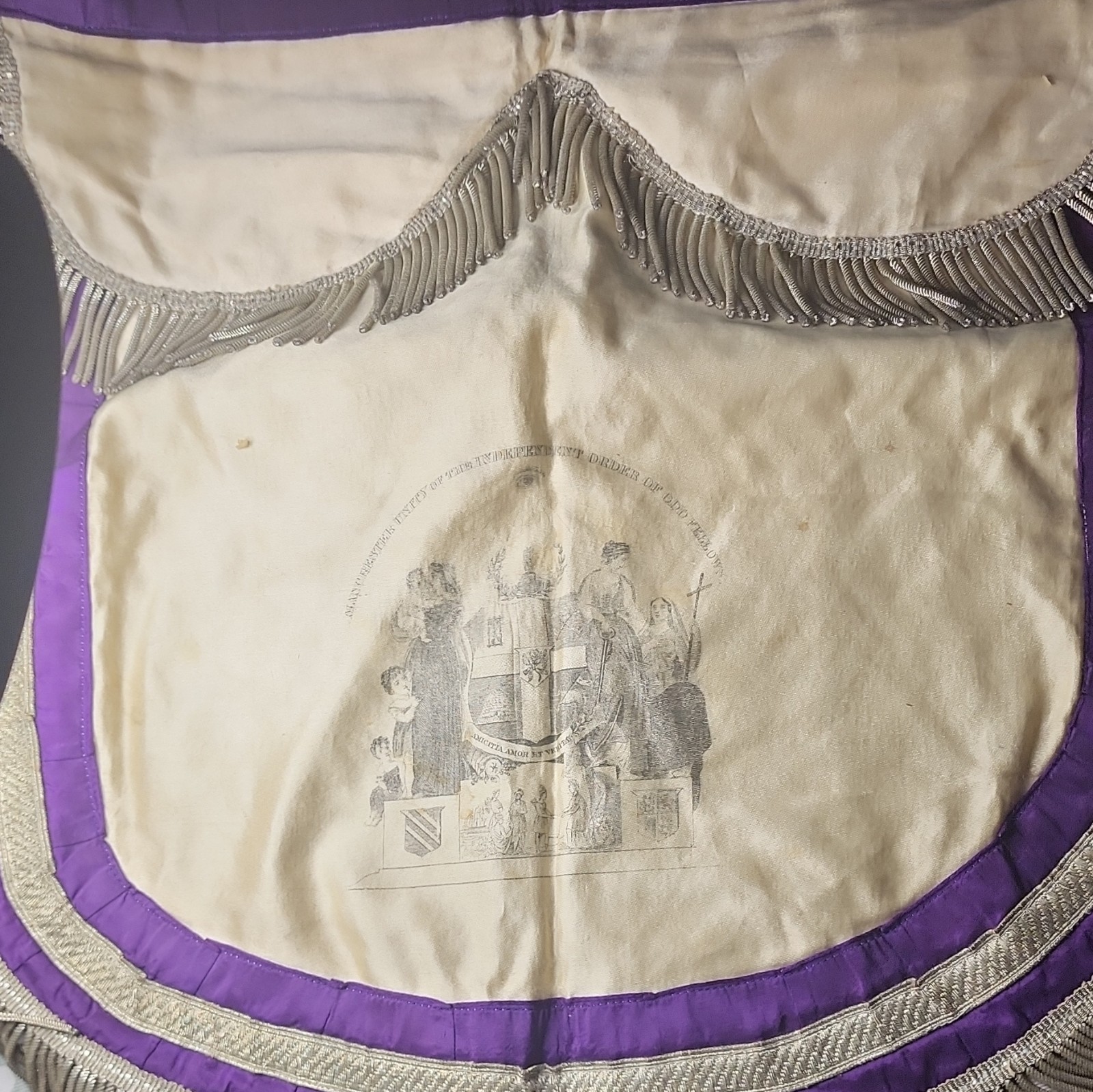 Freemasonry Masonic Regalia Apron & Purple Sash Set in Fitted Case W.C.H. Wright Freemasonry Masonic Regalia Apron & Purple Sash Set in Fitted Case W.C.H. Wright