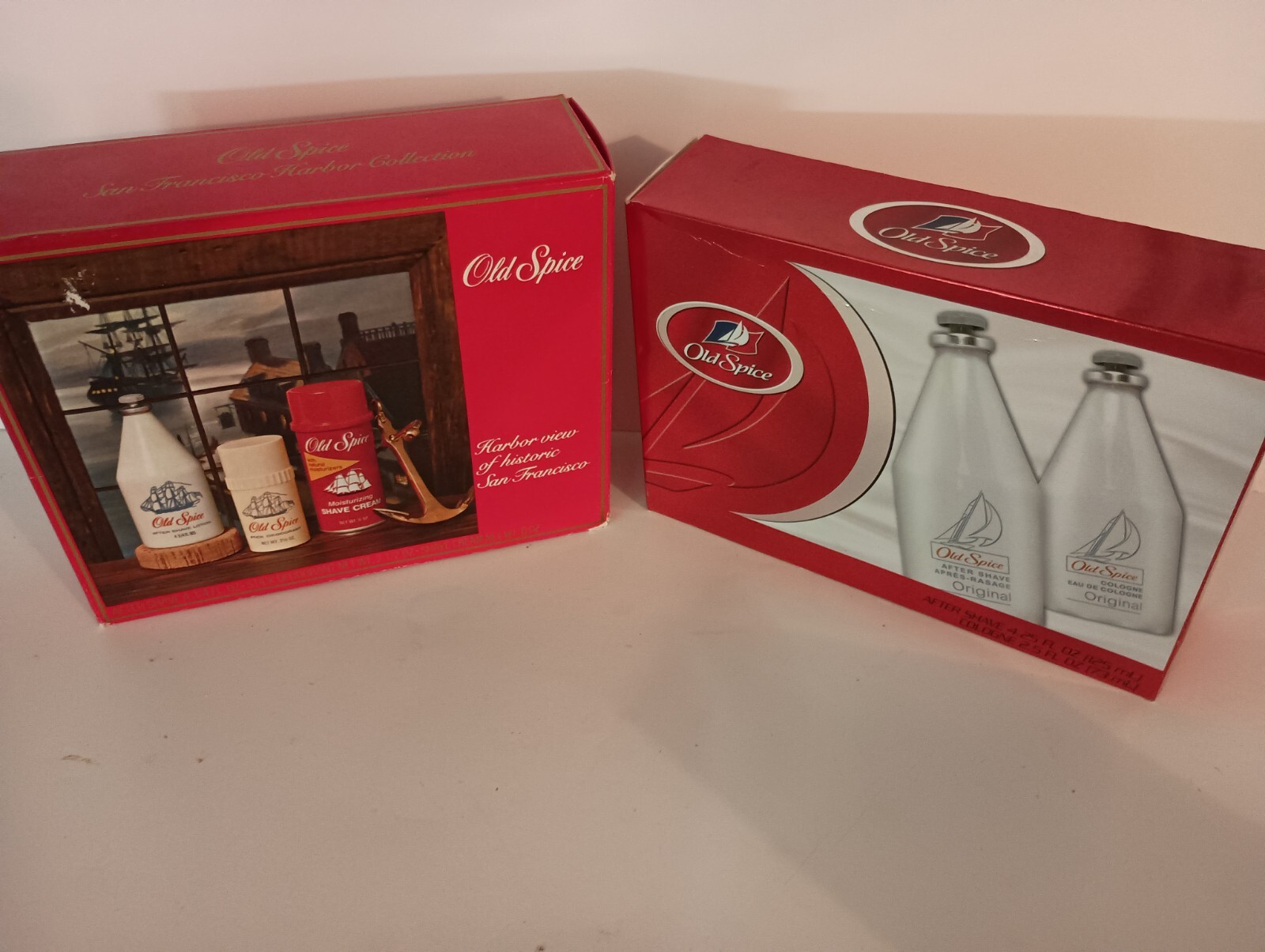 Vtg Old Spice Cologne/Aftershave Set (2)