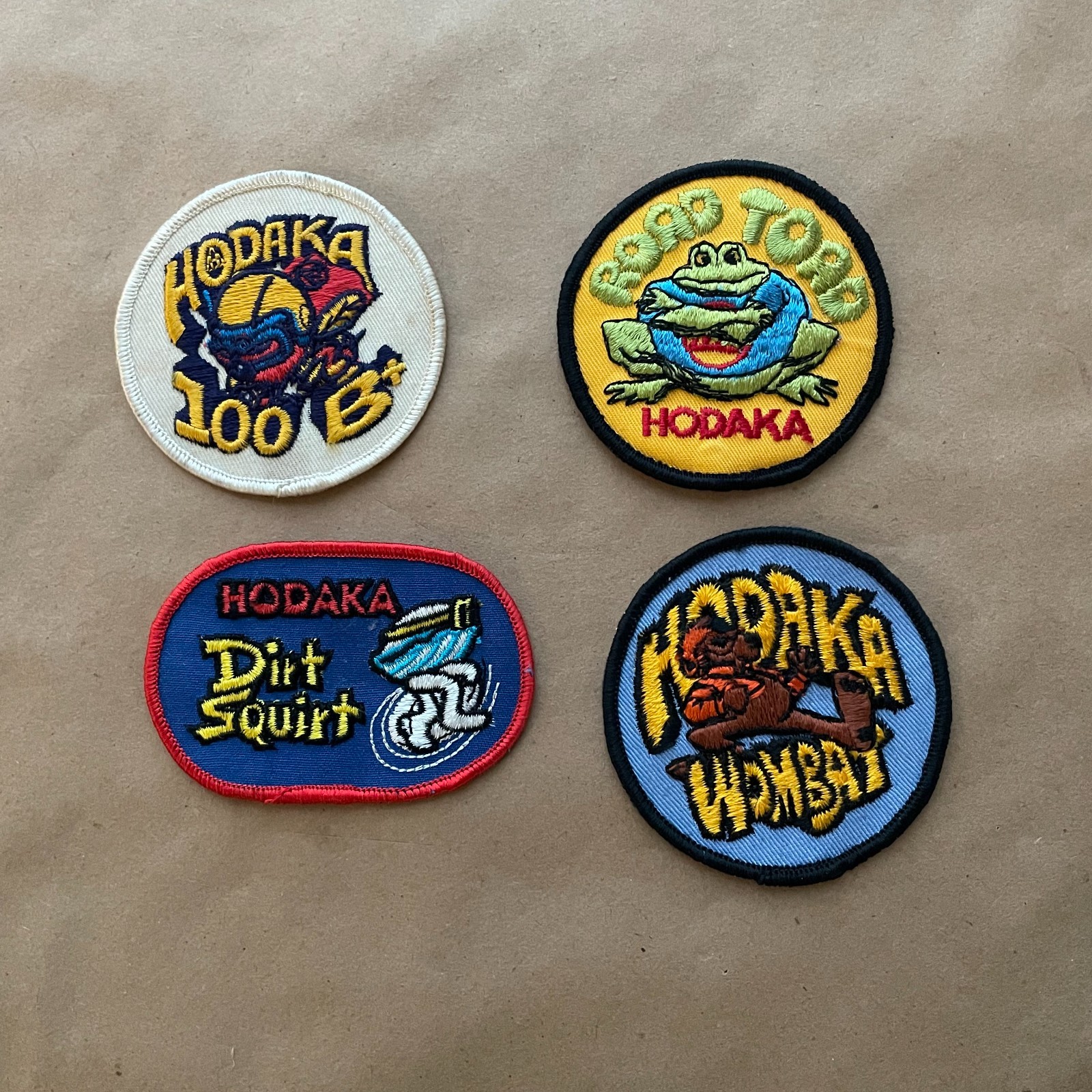 Vintage 70s Hodaka Motorcycle Patches Lot Dirt Squirt Wombat Road Toad 100 B+