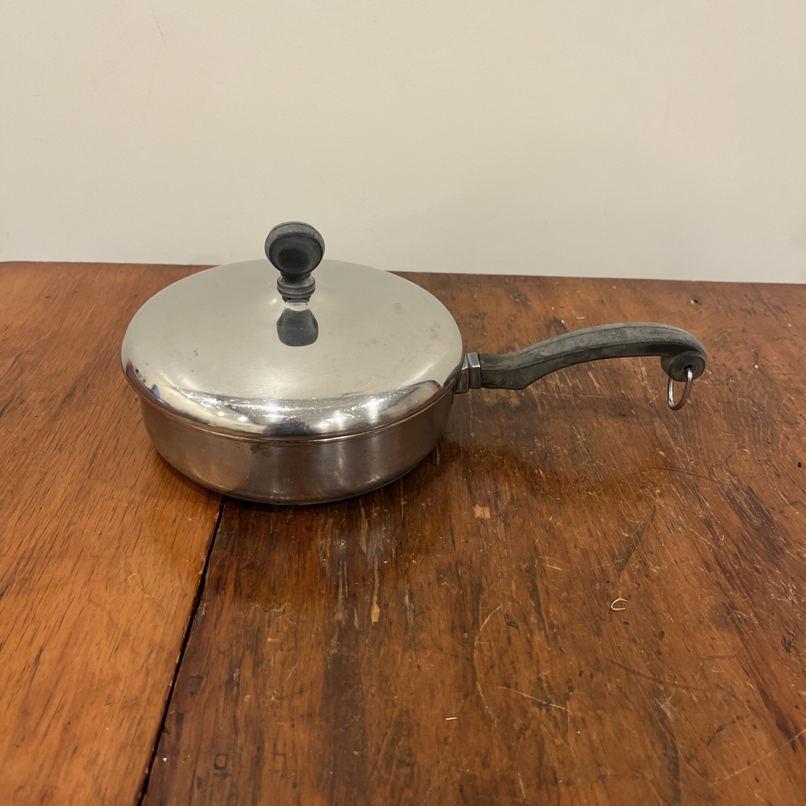 Vtg Farberware Aluminum Clad Stainless Steel Cookware Set Pot Pan With Lid 7”
