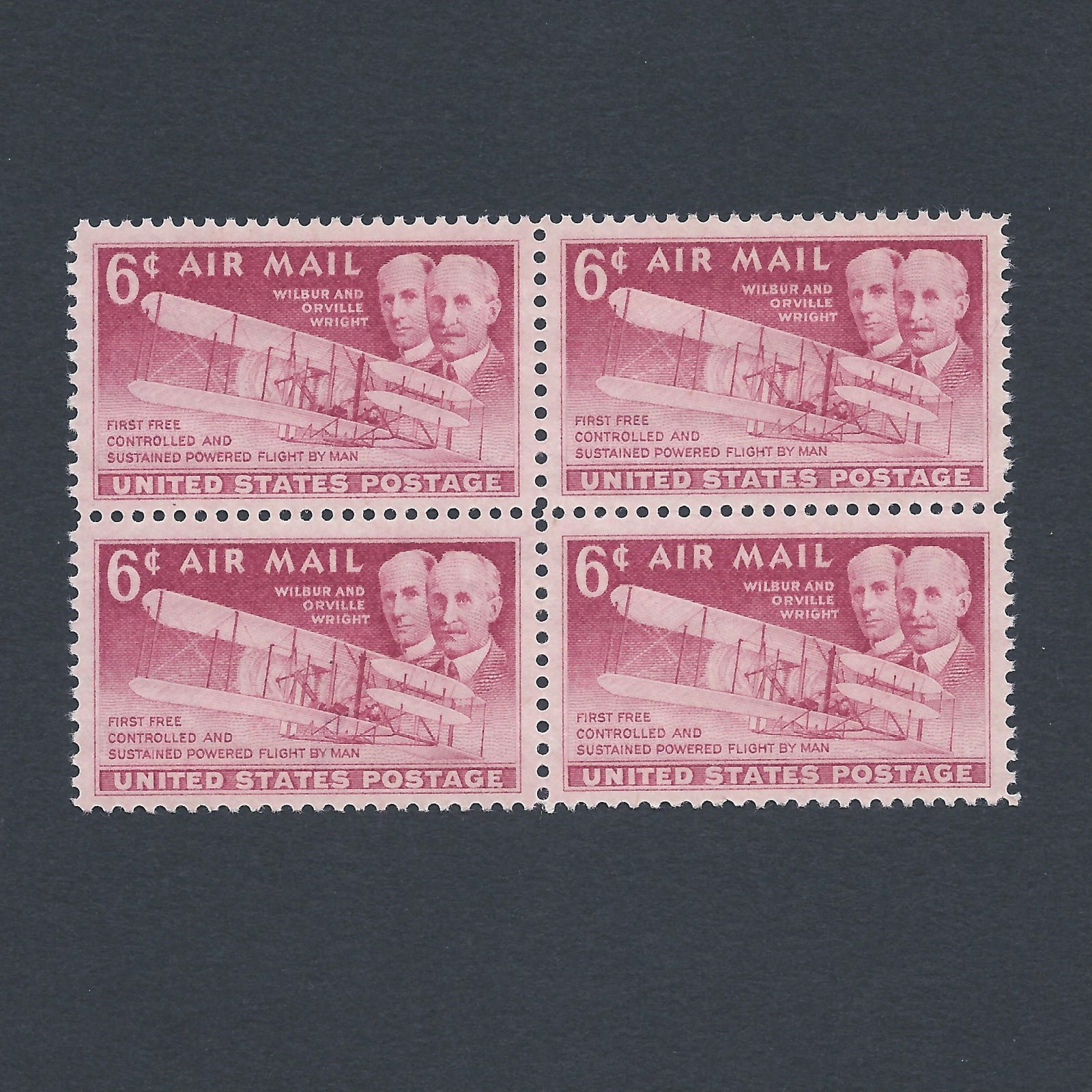 The Wright Brothers - Vintage Mint Set of 4 Stamps 77 Years Old