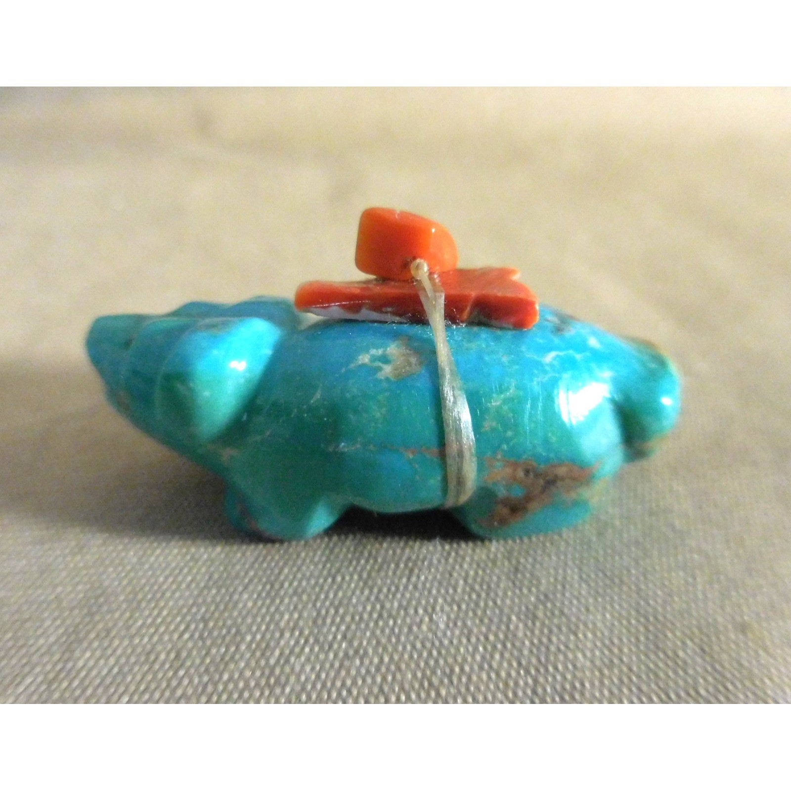 ZUNI Native American Pueblo Indian Bear Bernard Homer Jr Turquoise Fetish 941ooo