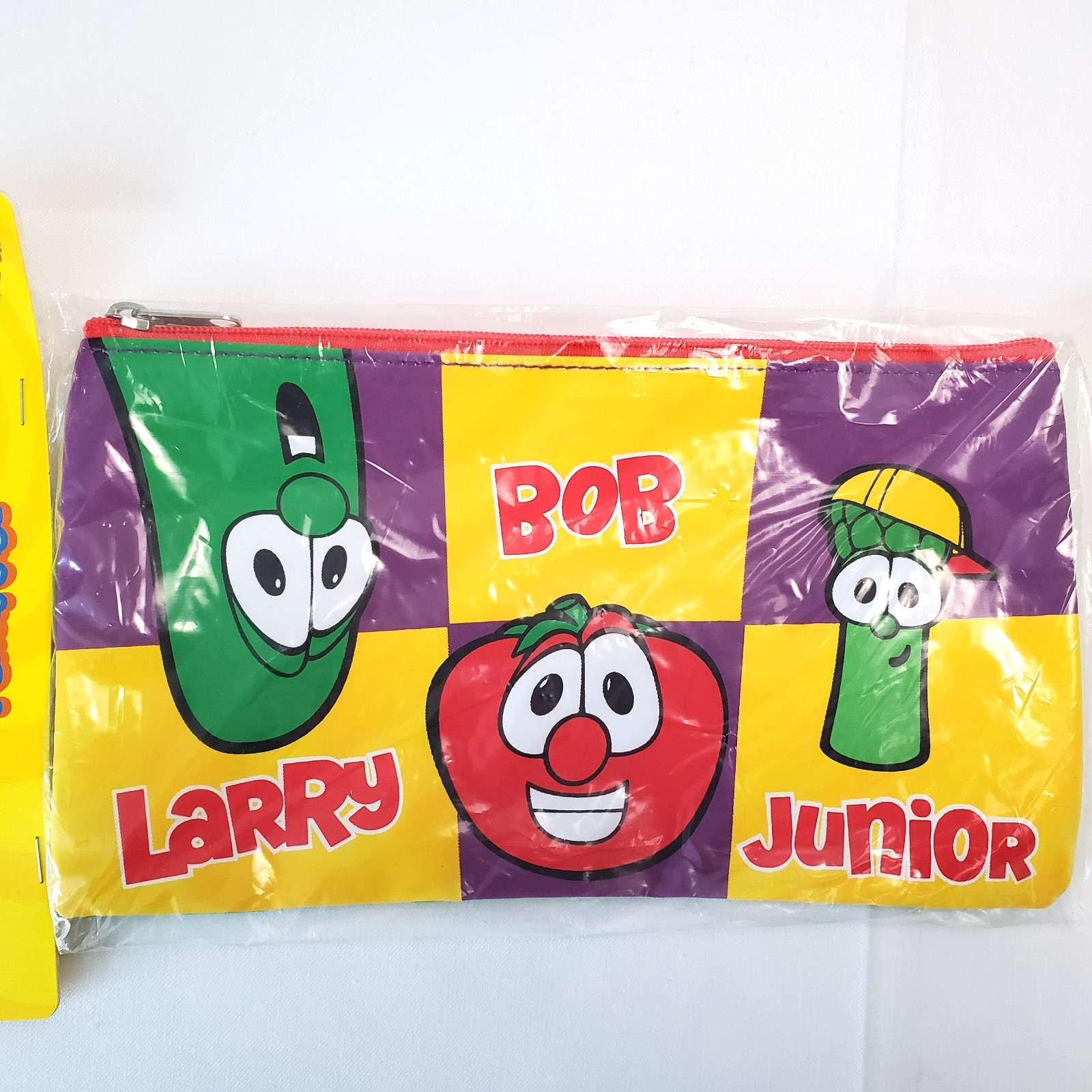 Veggie Tales Zipper Pencil Case Pouch Bag 8x4.5\