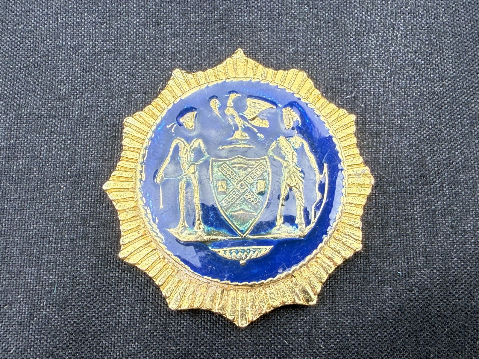 NYPD City of New York Police gold emblem