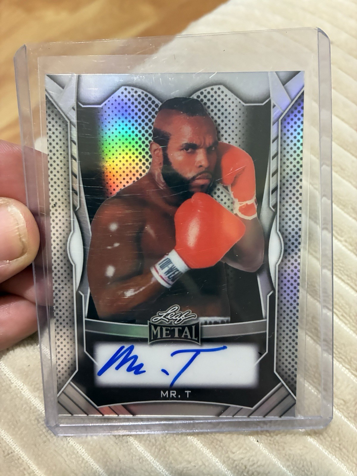 2026 leaf pop century Metal mr t Signed Auto Card #20/25 Clubber Rocky A Team