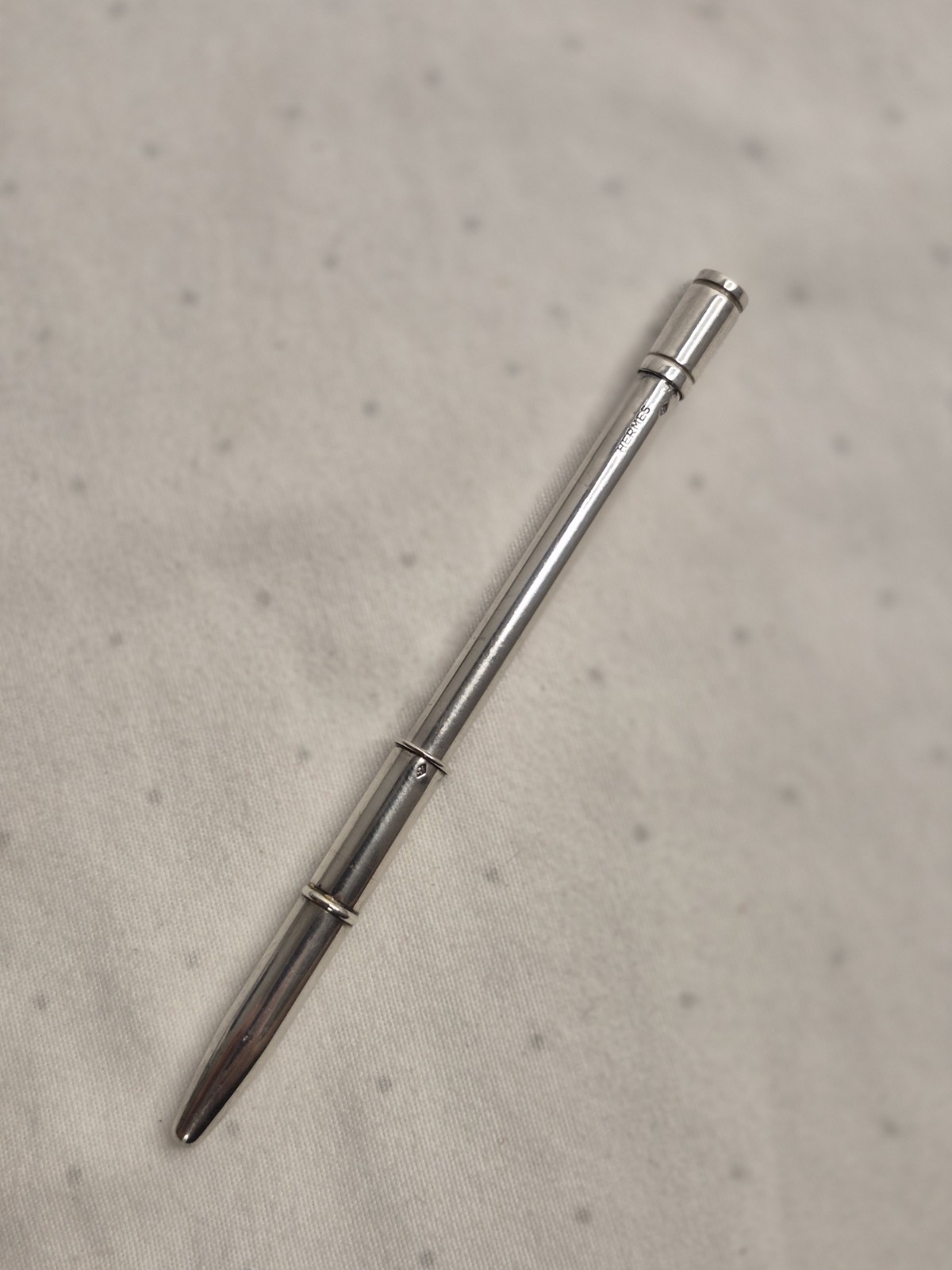 Vintage Hermes Agenda Mini Ballpoint Pen Sterling Silver 9.25 Hallmark WRITES