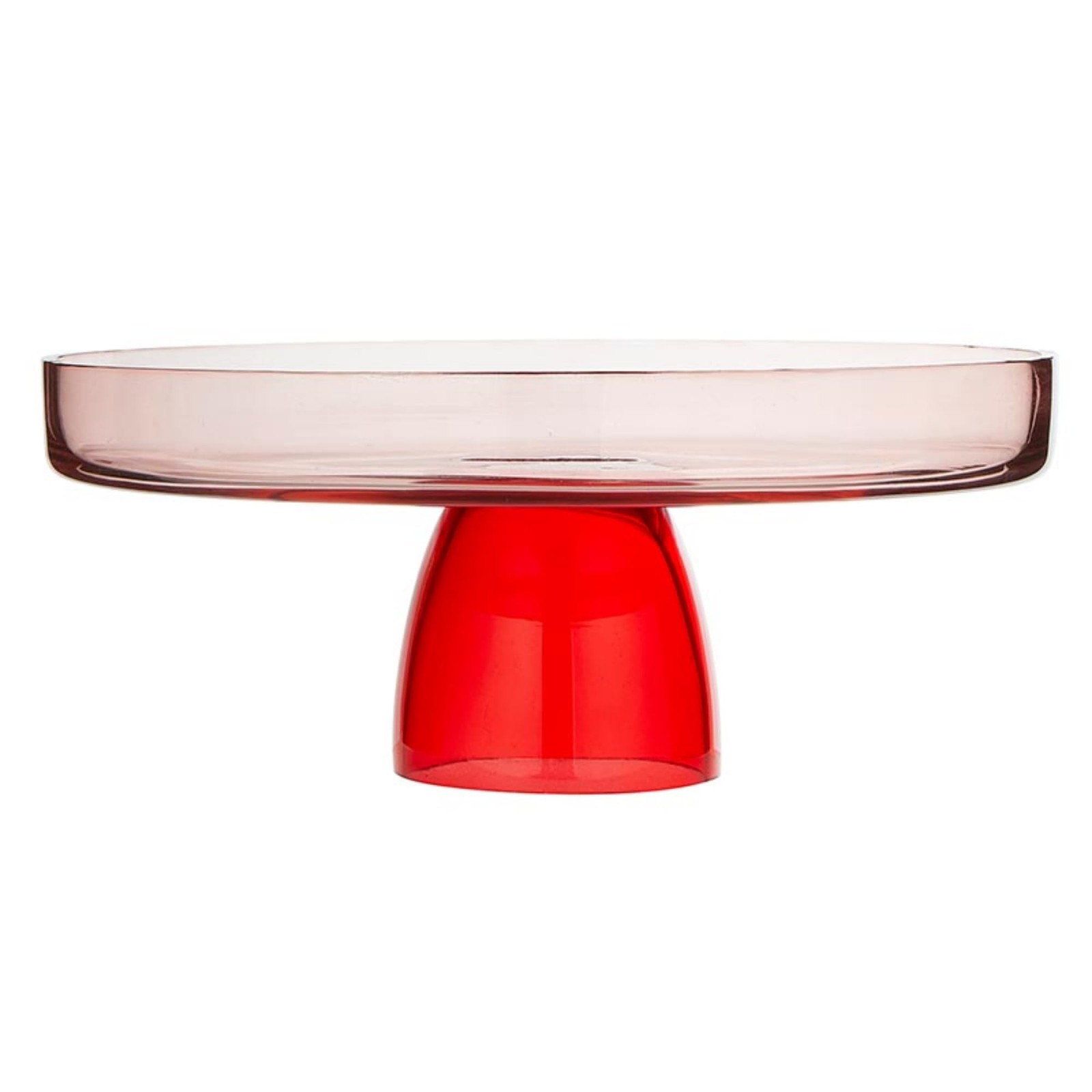Slant Collections Two-Toned Glass Cake Stand Pedestal Dessert Holder 9.5in Slant Collections Two-Toned Glass Cake Stand Pedestal Dessert Holder 9.5in
