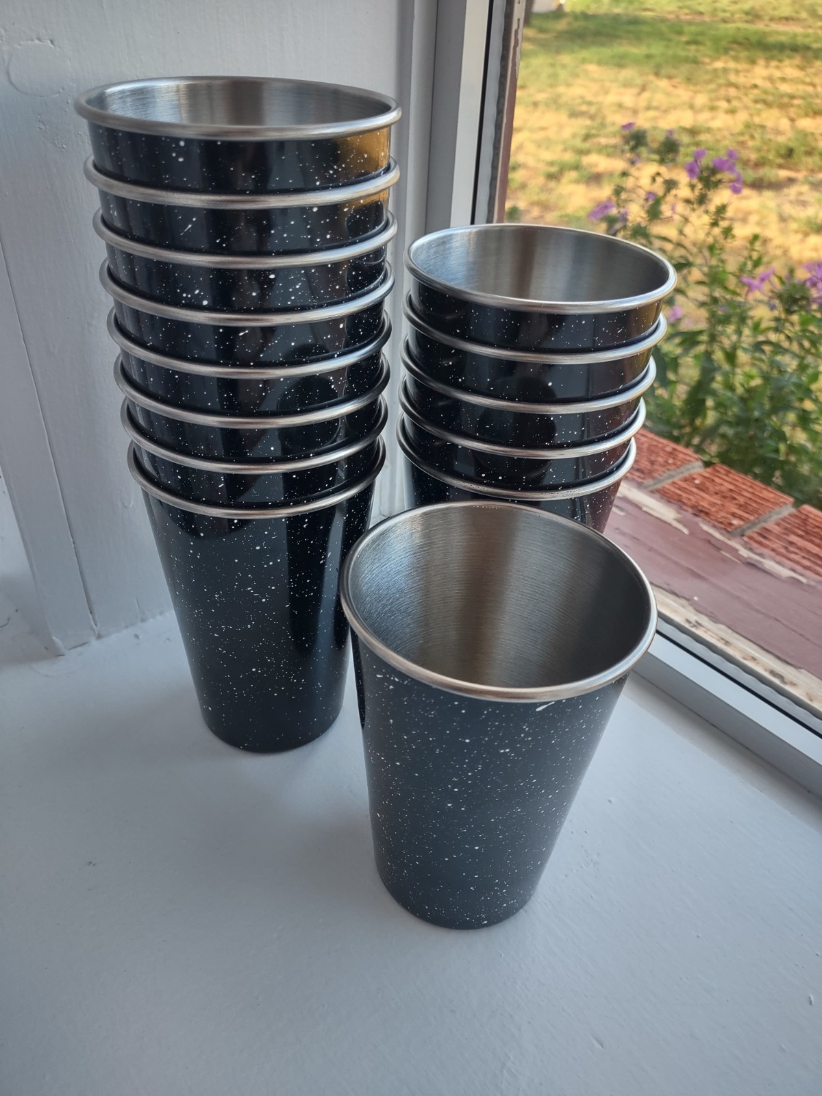 Black Speckle Ware Cups 16OZ Set of 14