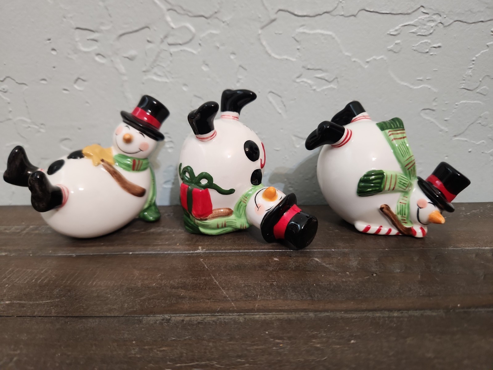 Vintage Fritz And Floyd Christmas Snowman Tumblers