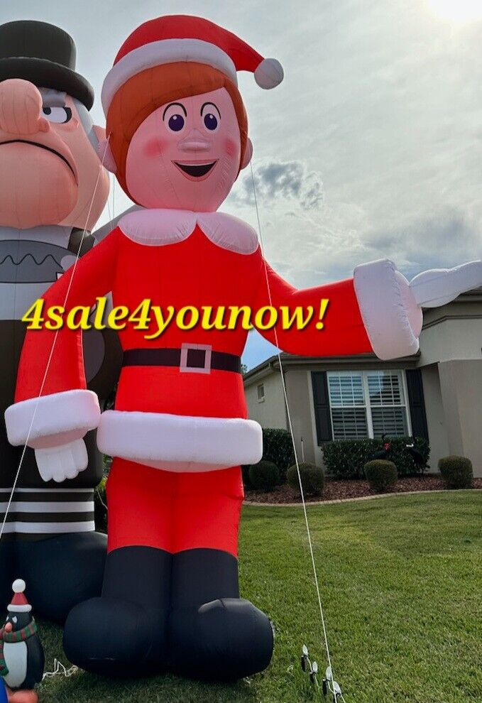 35' FOOT KRIS KRINGLE SANTA CLAUS IS COMIN' TO TOWN CUSTOM MADE INFLATABLE