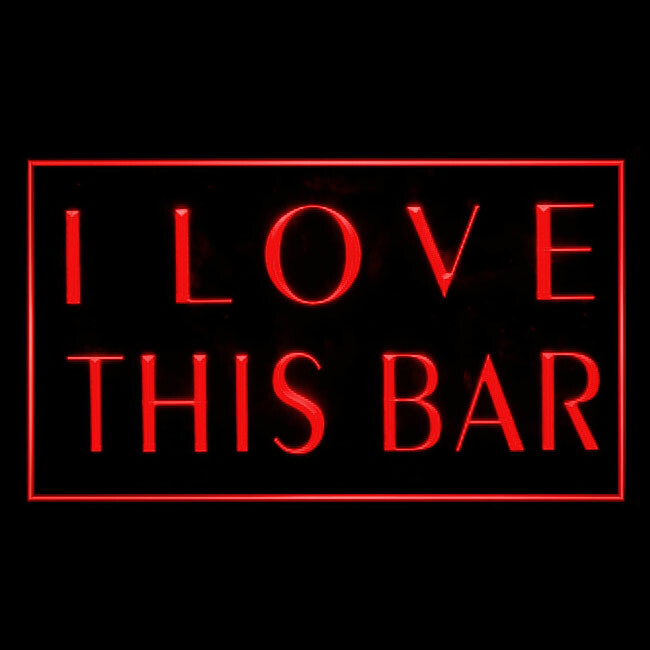 170150 I Love This Bar Pub Beer Rum Masculine Display LED Light Neon Sign