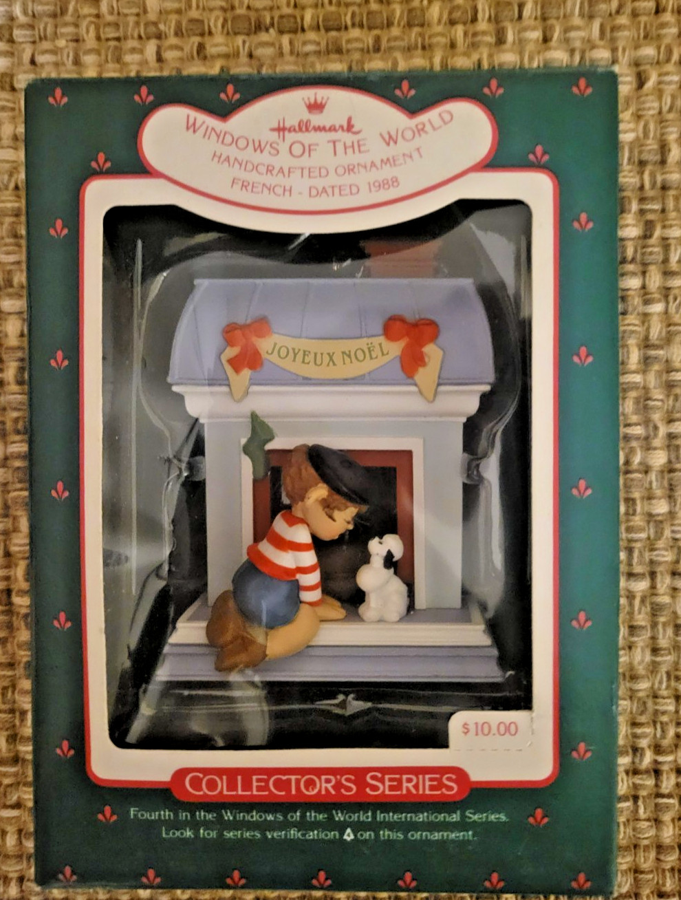 Vintage 1988 French - Windows of the # 4 World Hallmark Keepsake Ornament. NIB