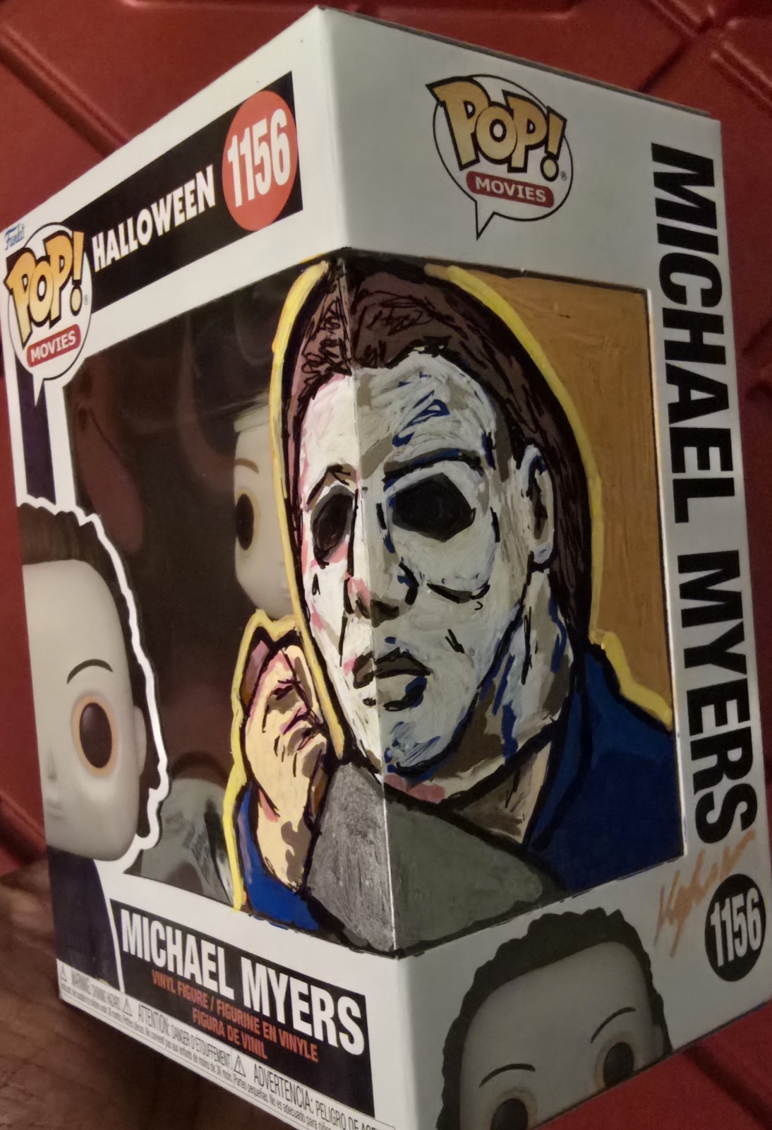 Funko Pop Halloween Michael Myers #1156 Custom Hand Drawn Box Art OOAK