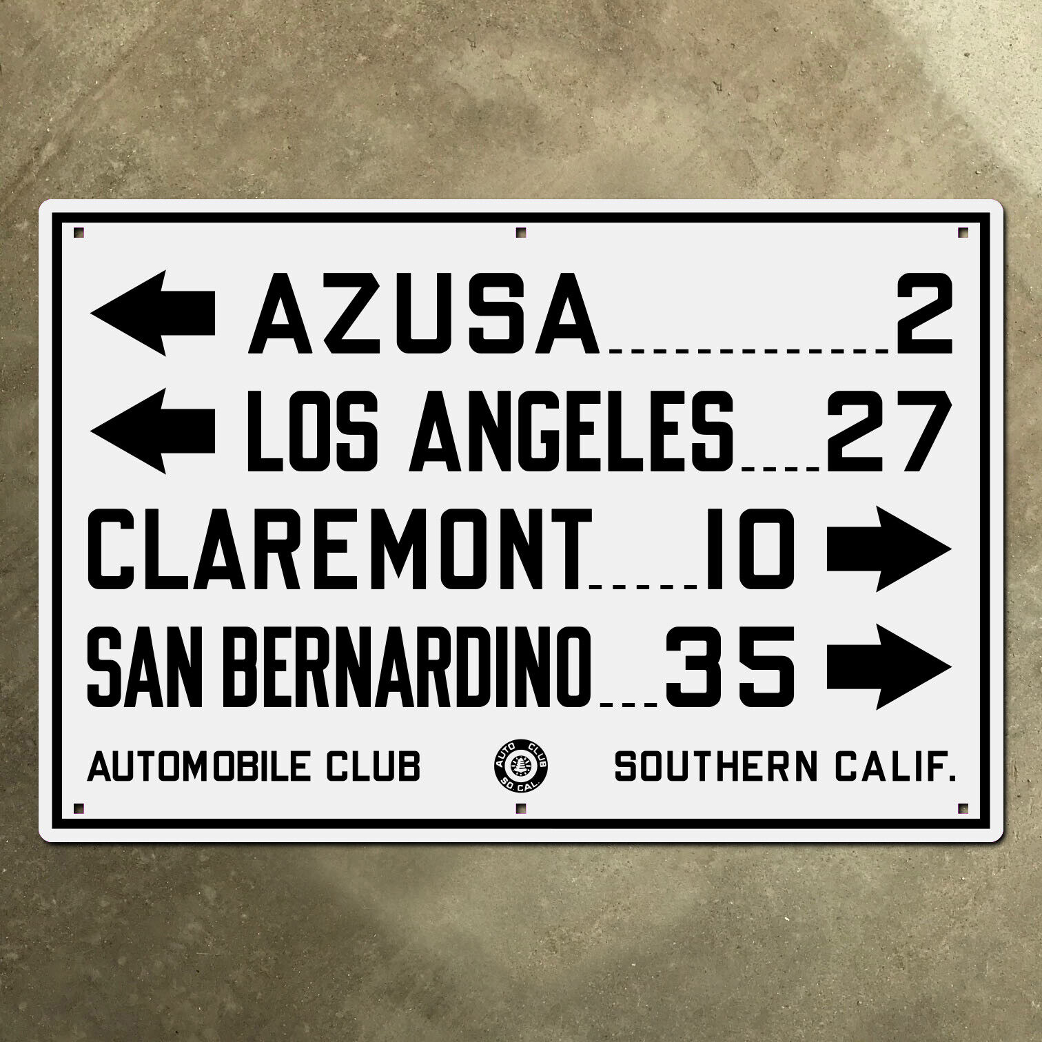 ACSC Azusa Los Angeles San Bernardino highway sign California US Route 66 21x14
