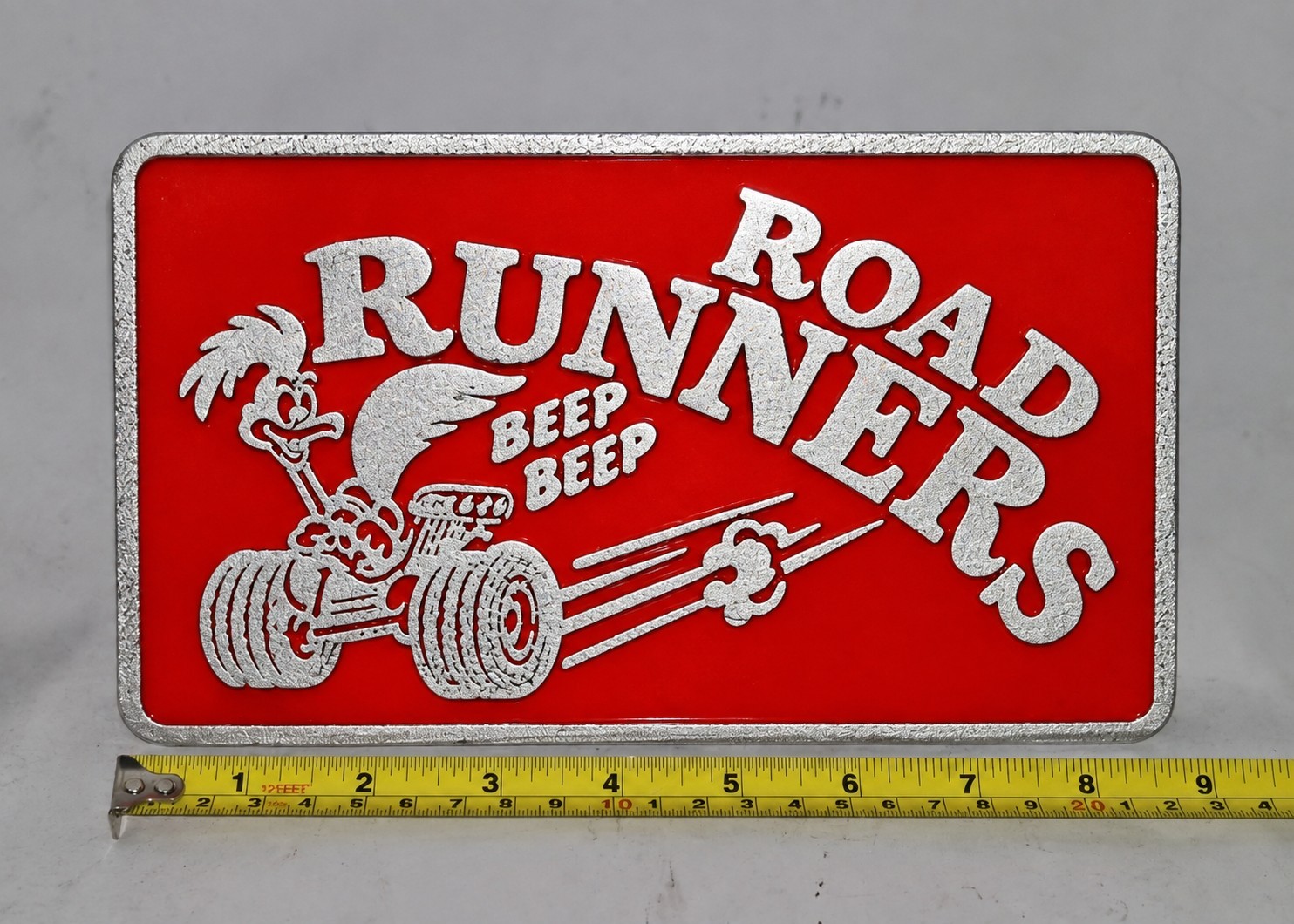 ROAD RUNNERS Cast Aluminum Car Club Plaque ROAD RUNNERS Cast Aluminum Car Club Plaque