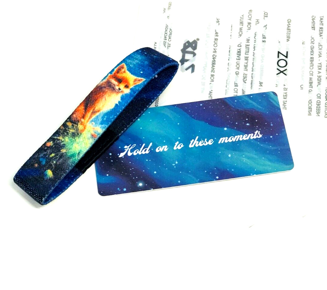 ZOX **HOLD ON TO THESE MOMENTS** Silver Large Single Wristband w/Card FOX