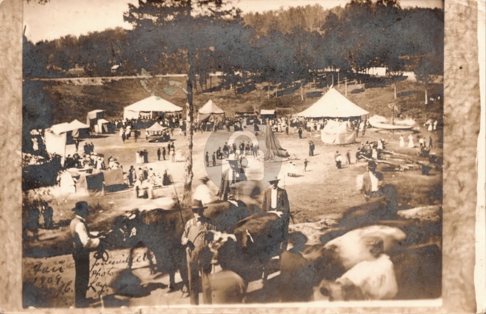 1909 Lee County Fairgrounds Jonesville VA Agricultural Fair RPPC Postcard COPY