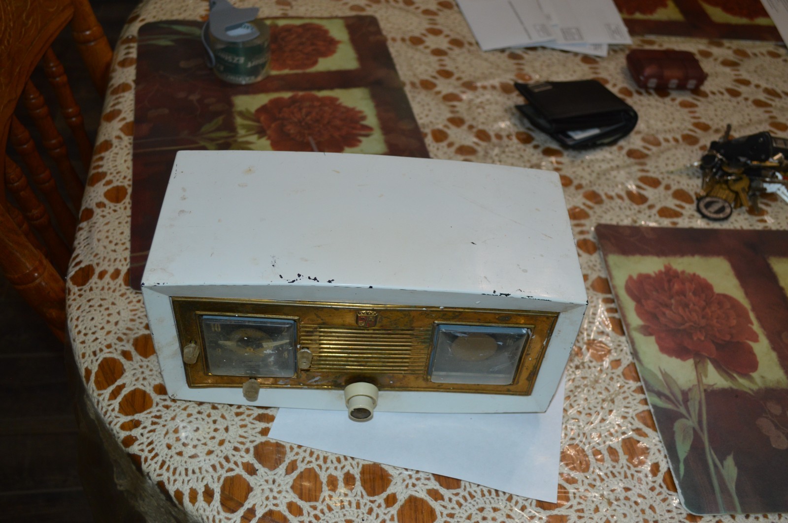 ANTIQUE Vintage RARE MONTGOMERY WARD AIRLINE MODEL 25BR-1548B TUBE RADIO