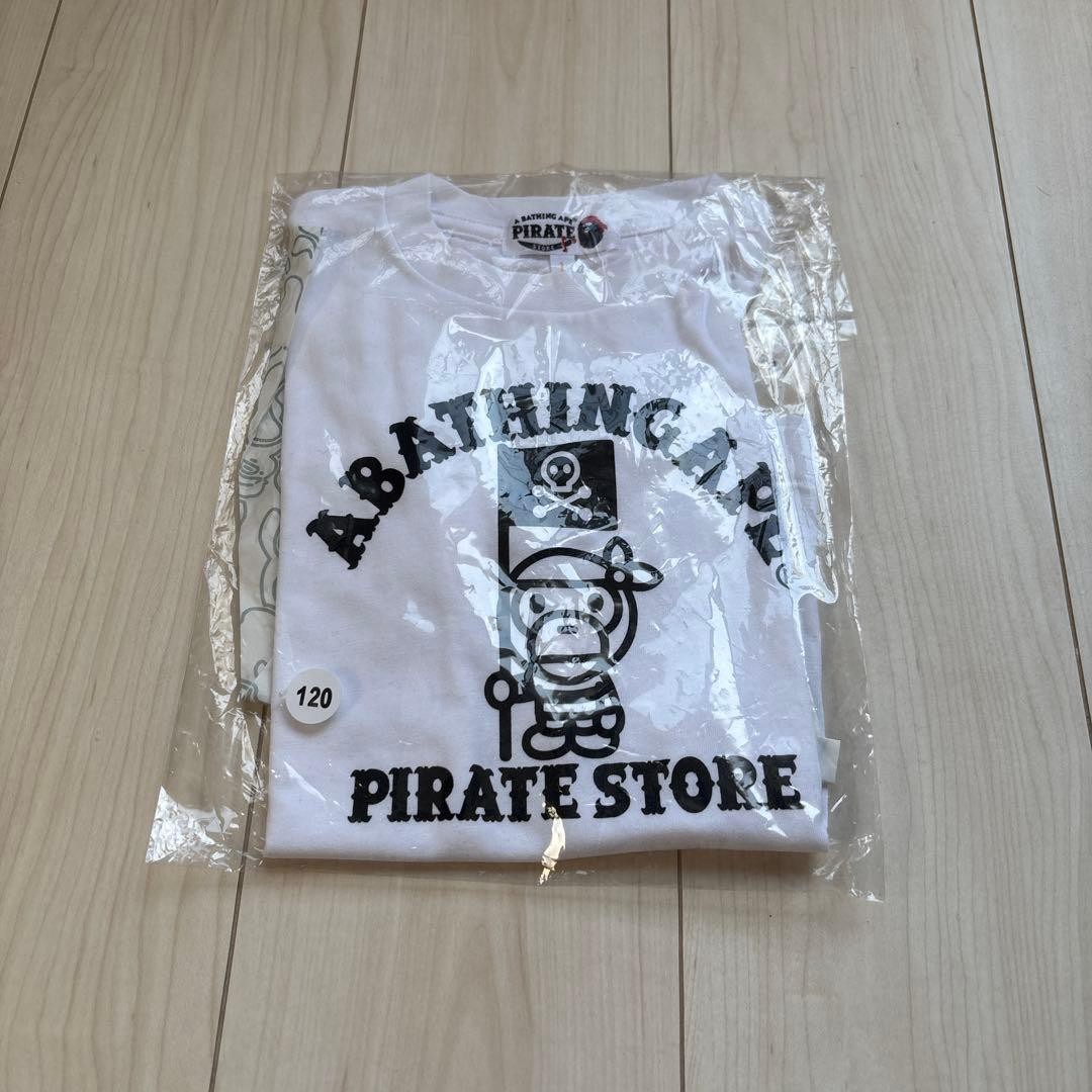 A BATHING APE PIRATE STORE TSHIRT 120 Rare Size 120 Unused BOYS KIDS