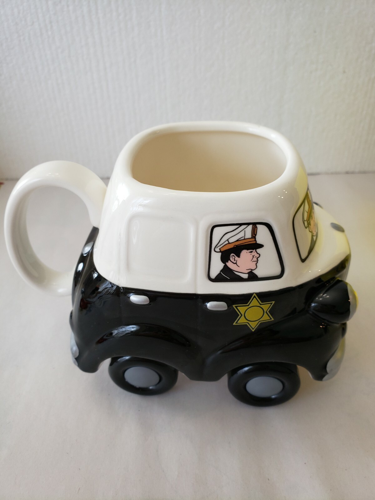 Applause Dick Tracy WheeleesVintage Coffee Mug - Cop Car Real Rolling Wheels  