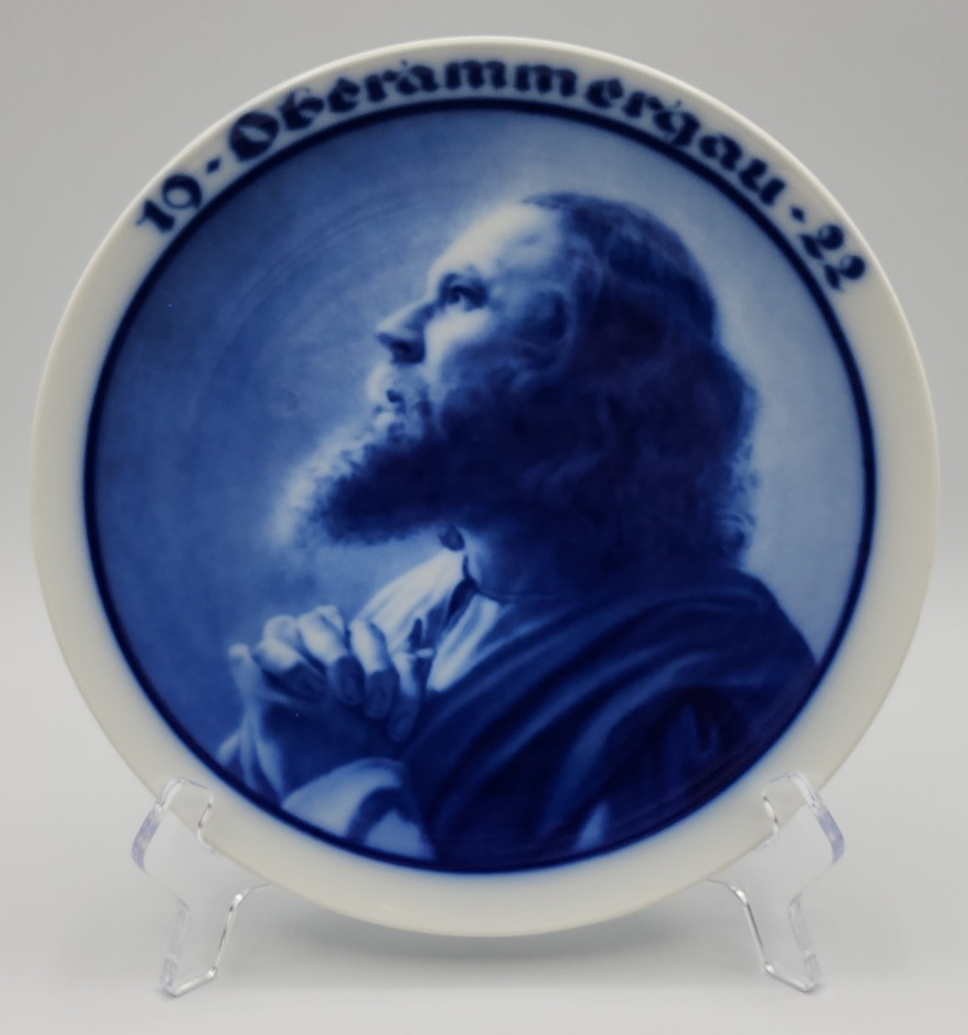 Rosenthal Plate 1922 Oberammergau Anton Lang as Jesus Time Mag. Cover 12/17/1923