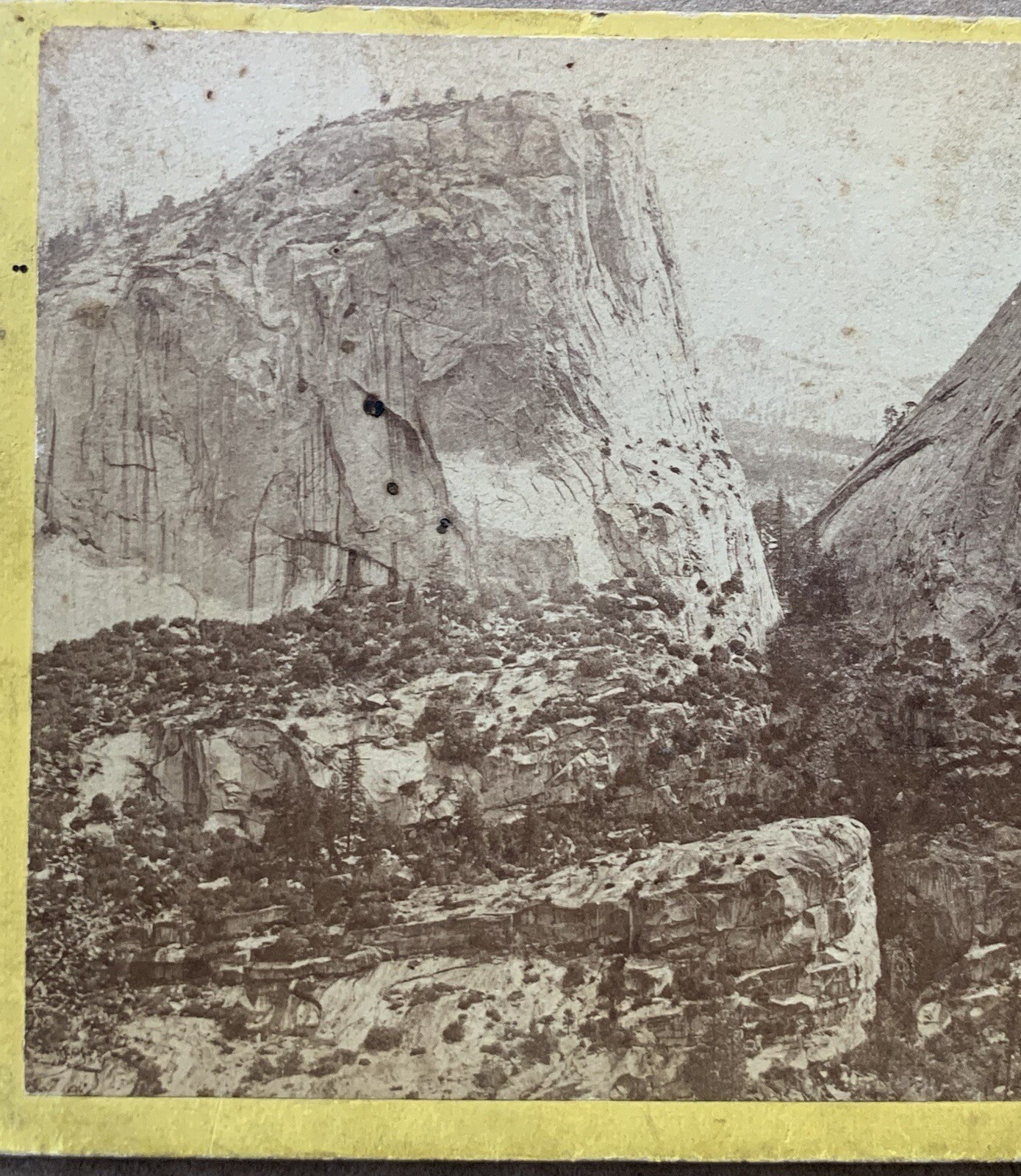 Clouds\' Rest ~ Nevada Fall Trail ~ Yosemite, California Stereoview Photo