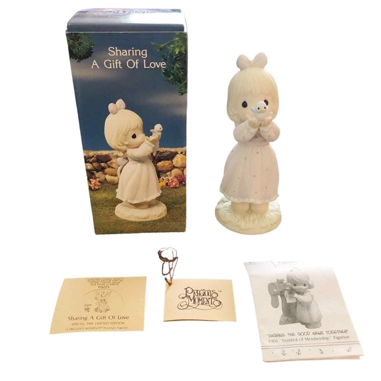 Easter Seals Vintage 1990 Enesco Precious Moments Sharing A Gift of Love Figurin