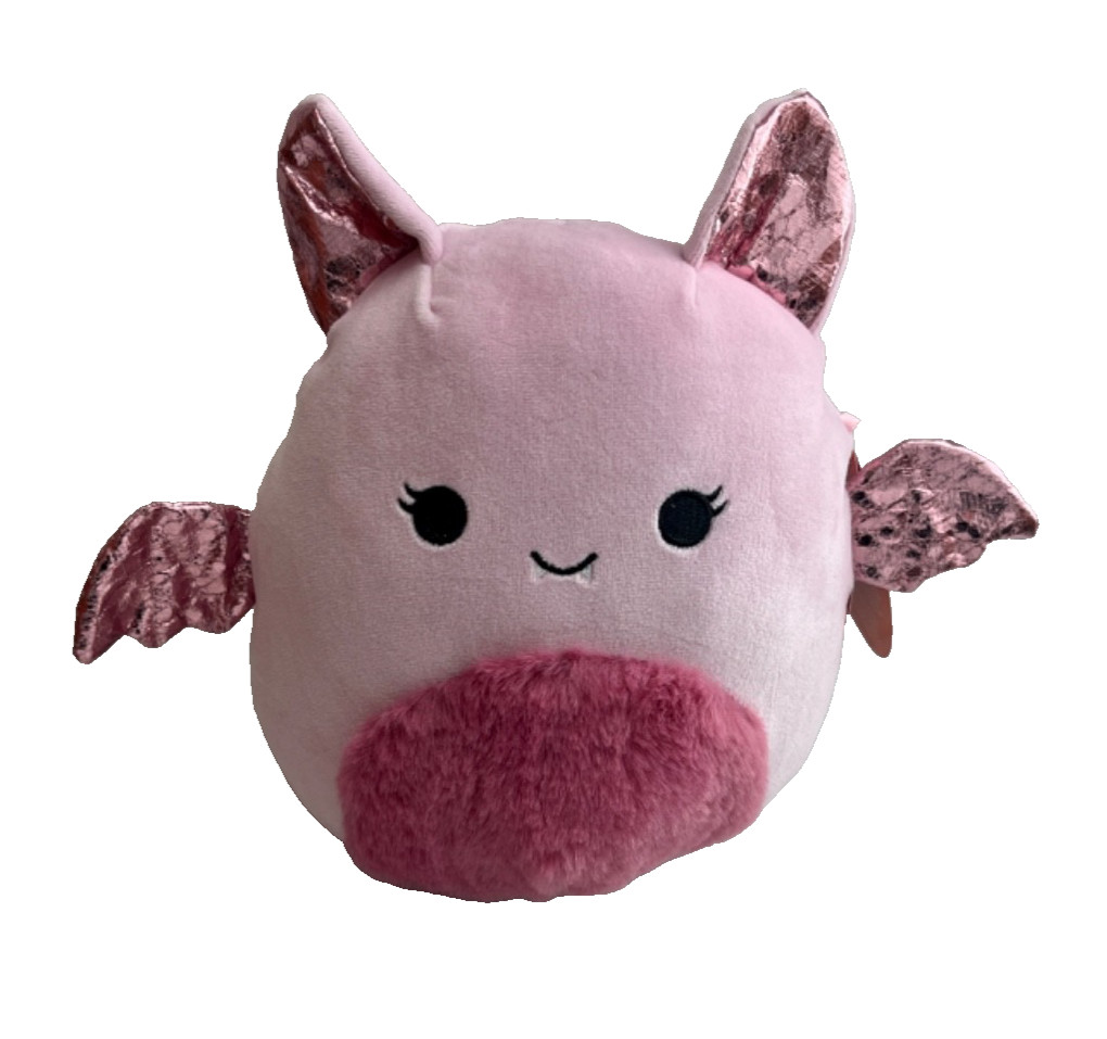 (NWT) Squishmallows Halloween Pink Sheena The Bat Soft & Plush 7.5\