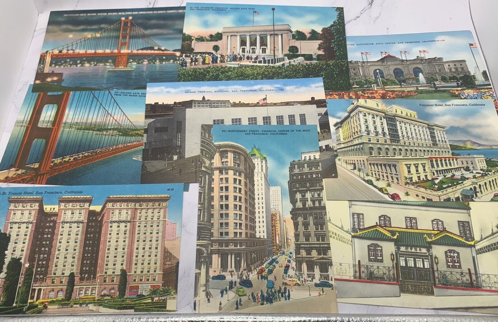 Vintage SAN FRANCISCO CALIFORNIA Stanley A. Piltz Postcards Lot of 9 (#3)