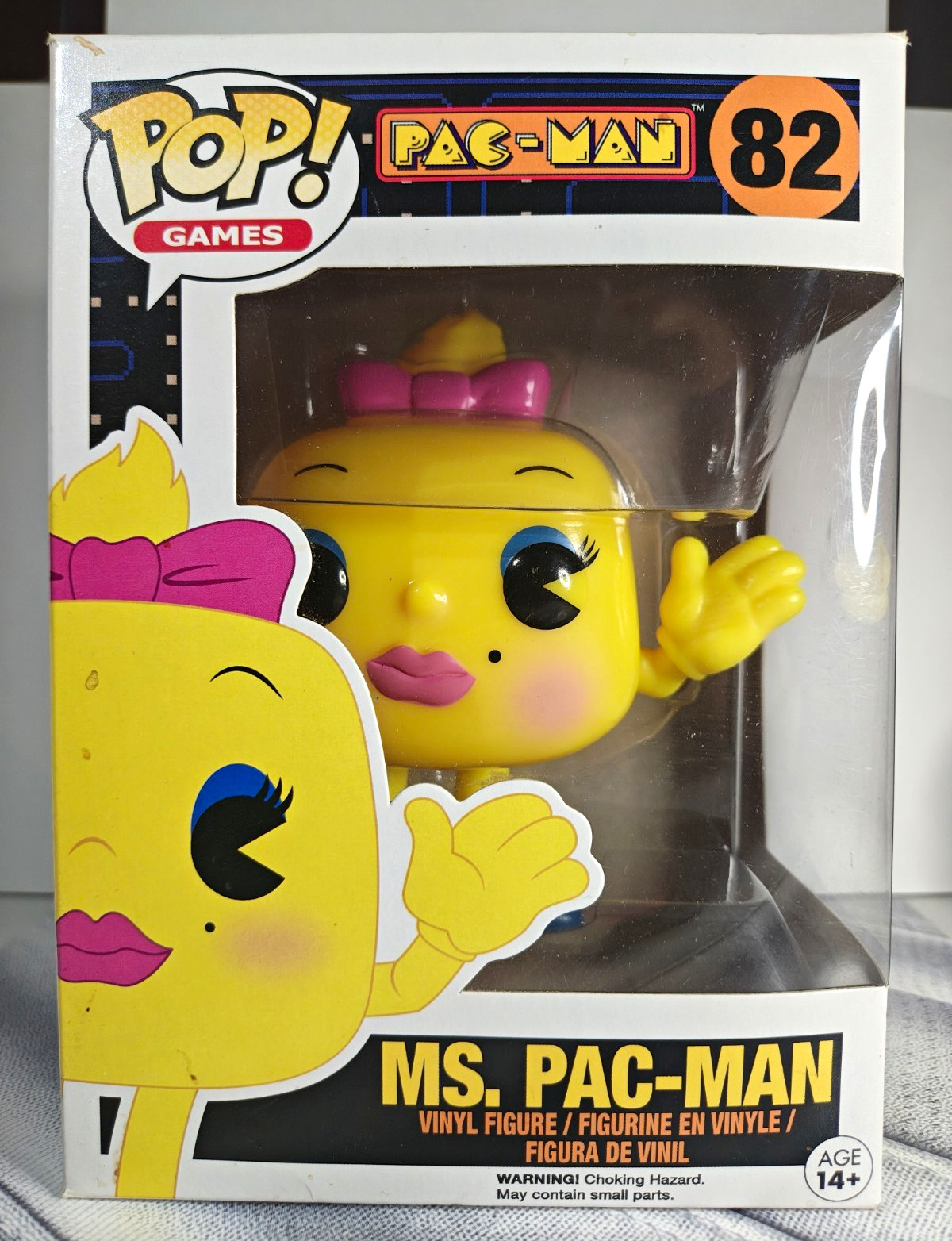 Ms. Pac-Man Funko Pop Games Pac-Man #82 Vinyl Figure Standard 14+ NIB