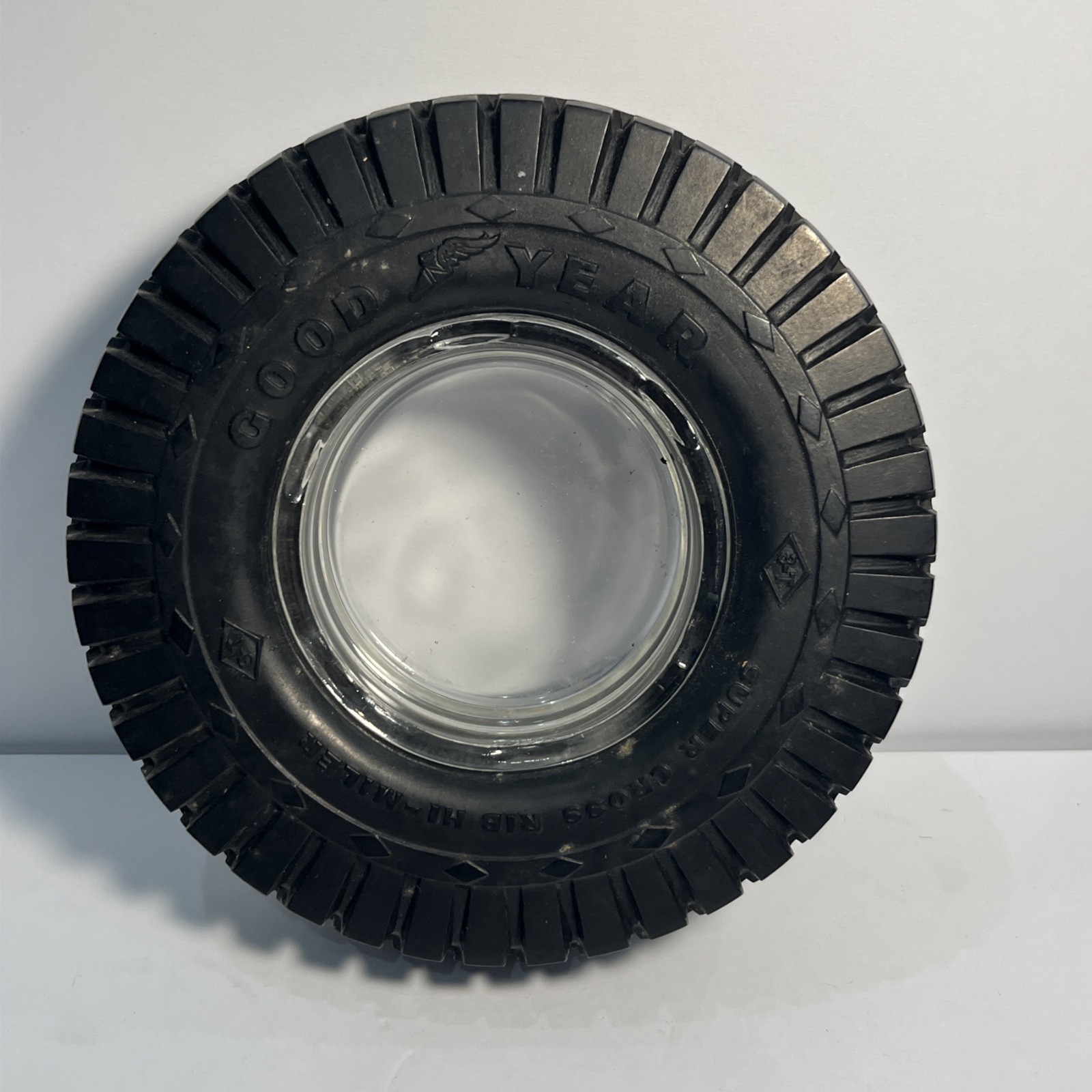 Vintage Good Year Rubber Tire Ash Tray Cross Rib Hi-Miler 3-T