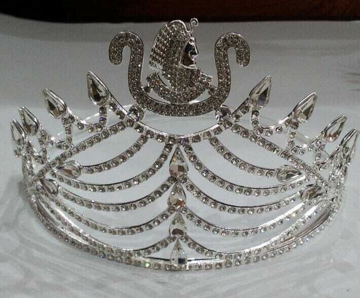 New Daughter of Isis Crown in silver tone with all white Rhinestones, DOI CROWN