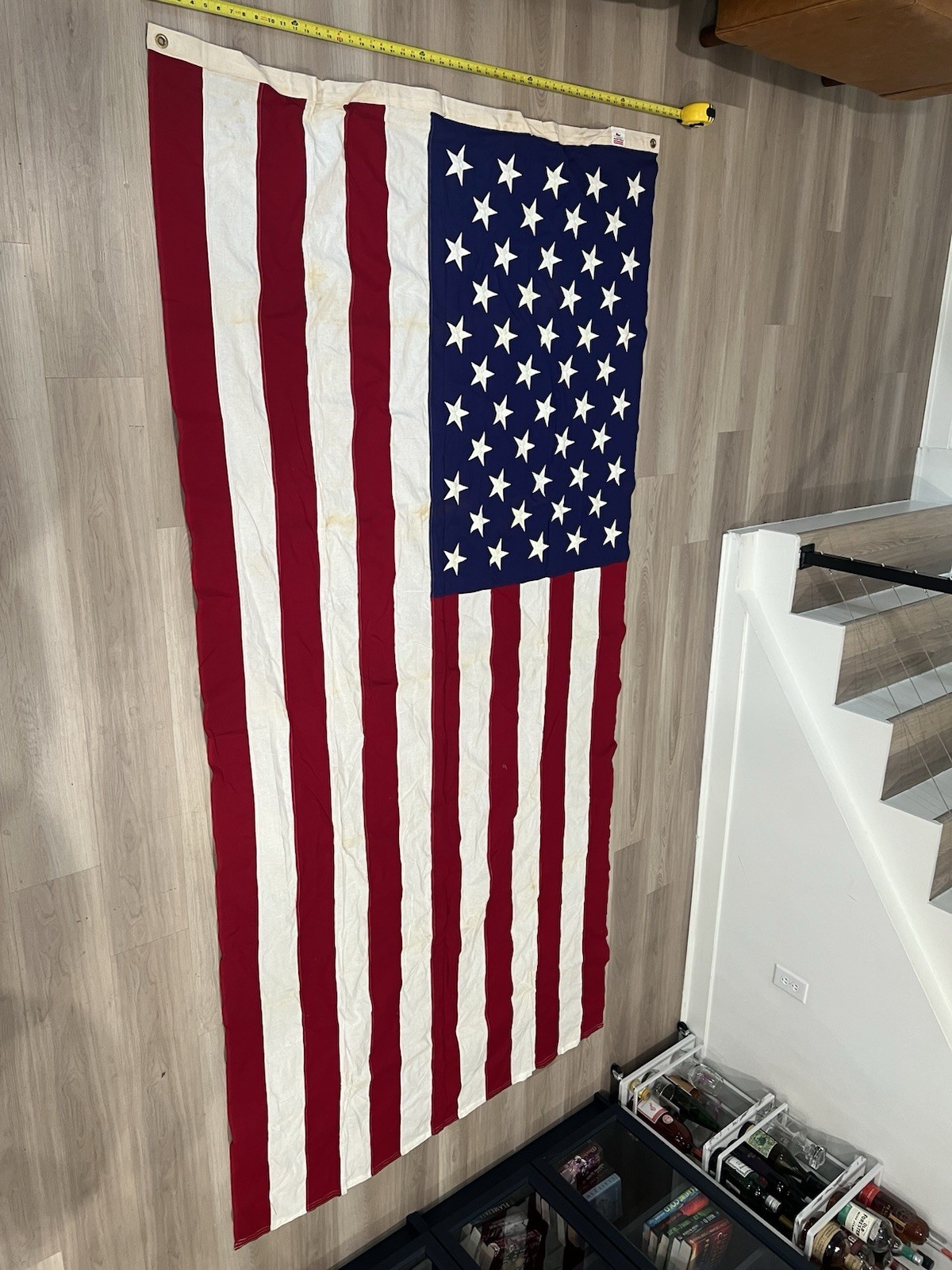 Vintage 9ft x 4ft 100% Cotton American Flag 100% Cotton Made in USA Valley Forge