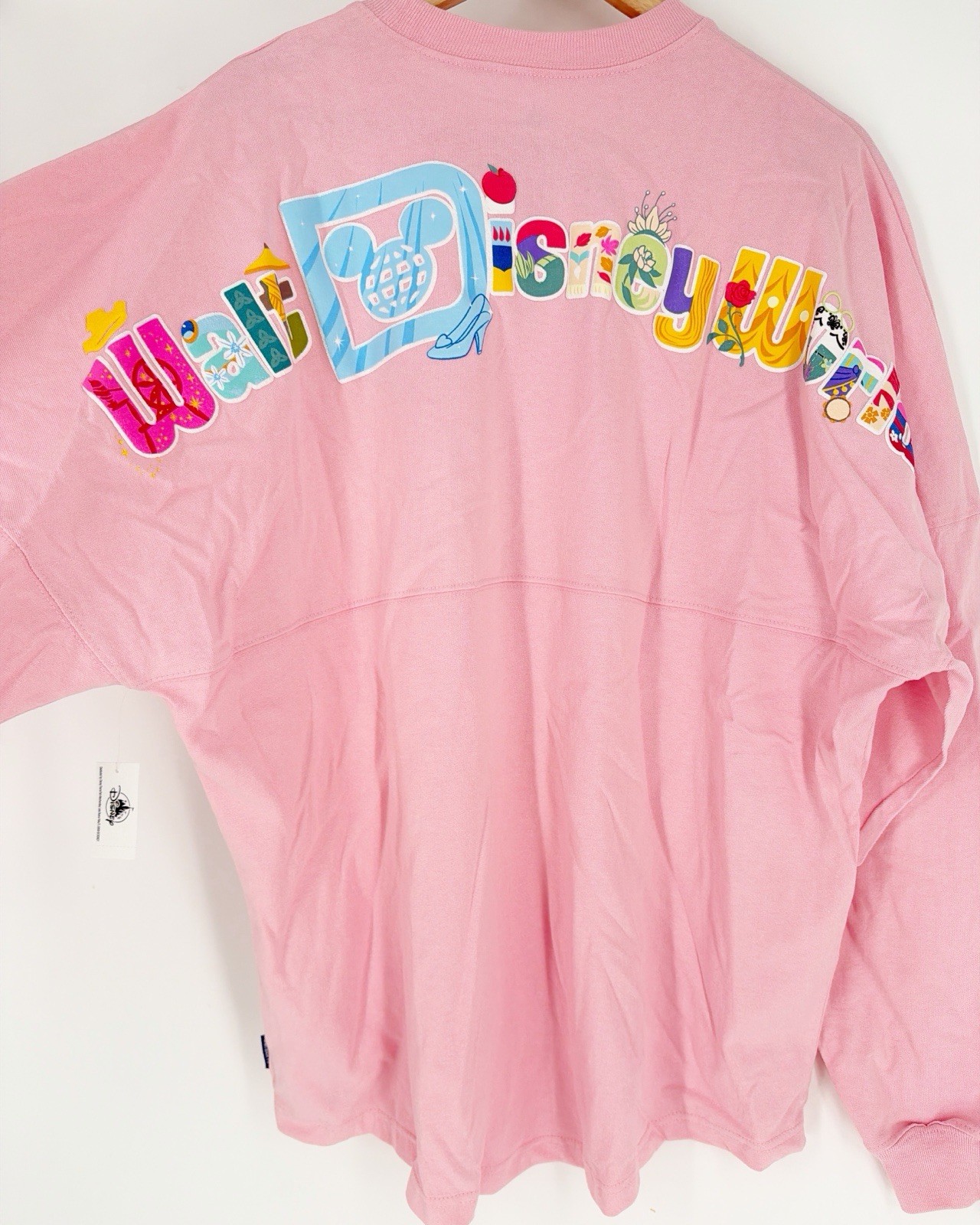 Disney Parks Walt Disney World Princess Pink Spirit Jersey Sz S Letters NWT