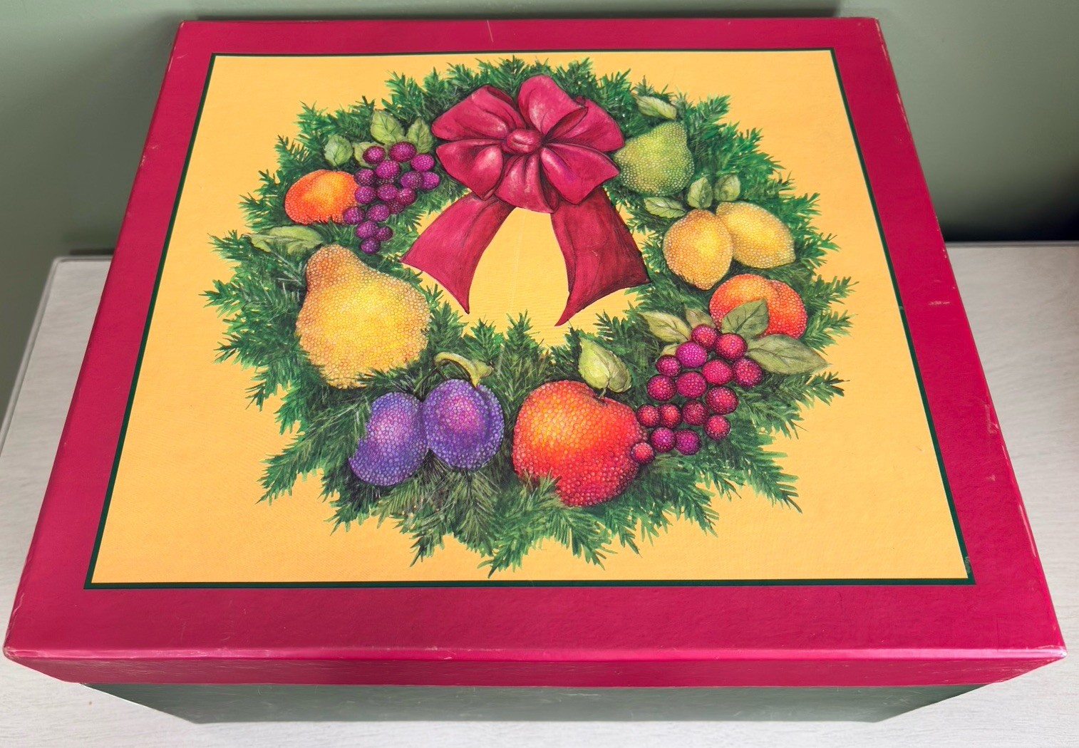 Vintage Valerie Parr Hill QVC Sugared Beaded Fruit Christmas Ornaments in Box