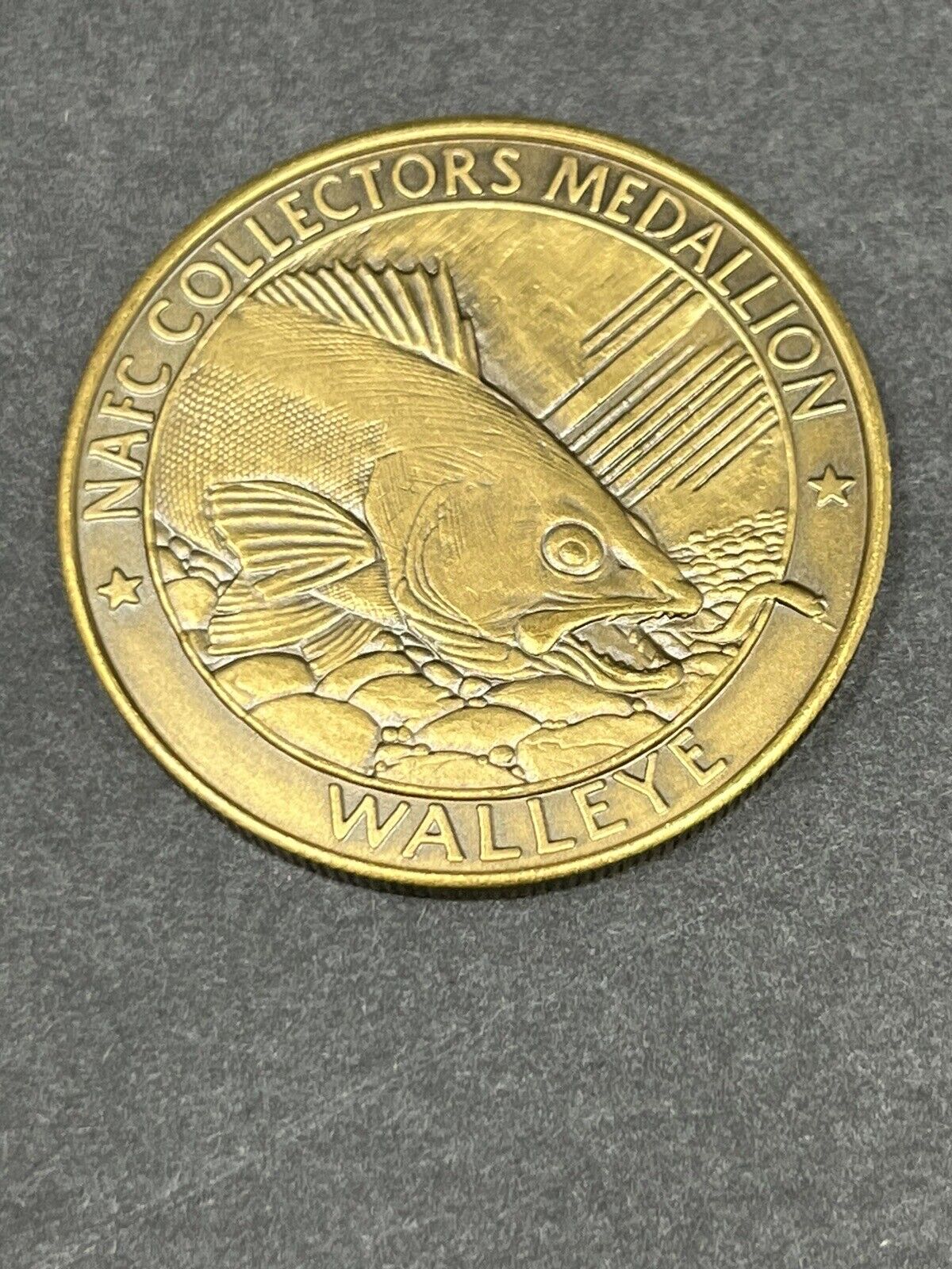 Walleye NAFC Collectors Series Medallion Fishing Brass Coin