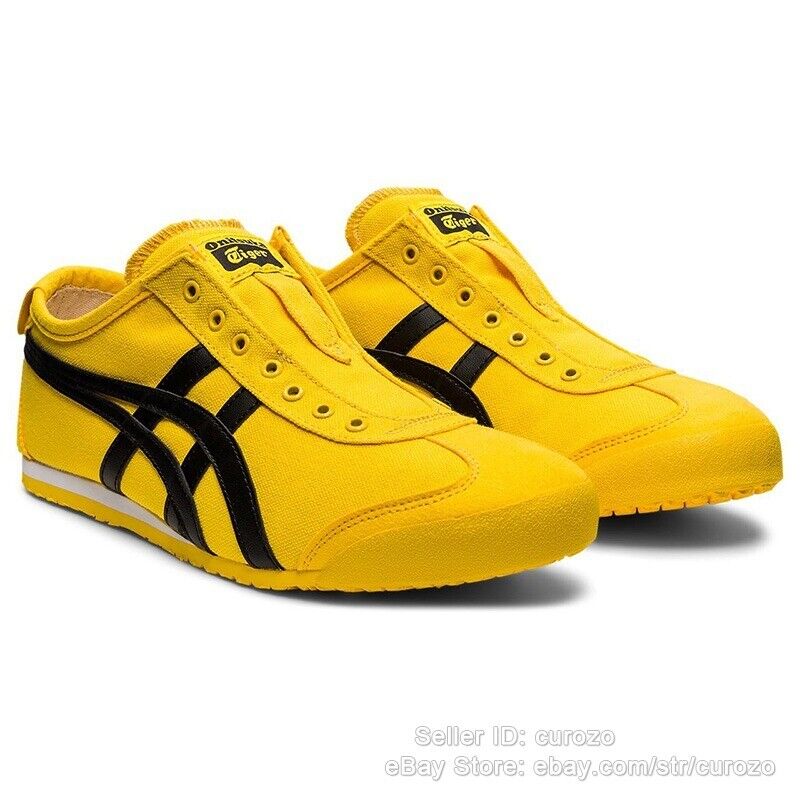 Stylish Yellow/Black Onitsuka Tiger MEXICO 66 SLIP-ON Sneaker Unisex Sports Shoe