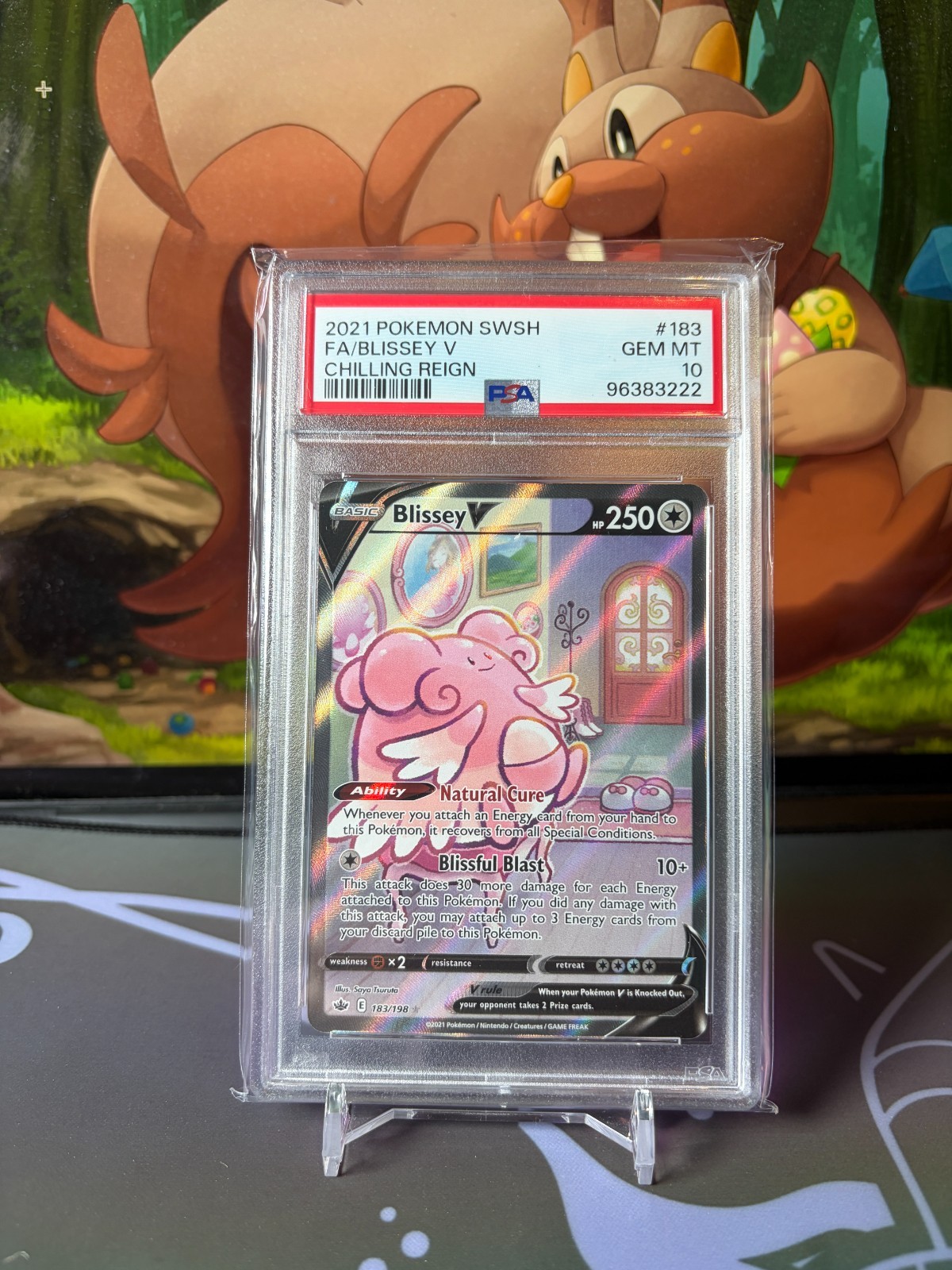 Blissy V PSA 10 GEM MINT - 183/198 - Chilling Reign - Pokemon TCG Alt Art Rare