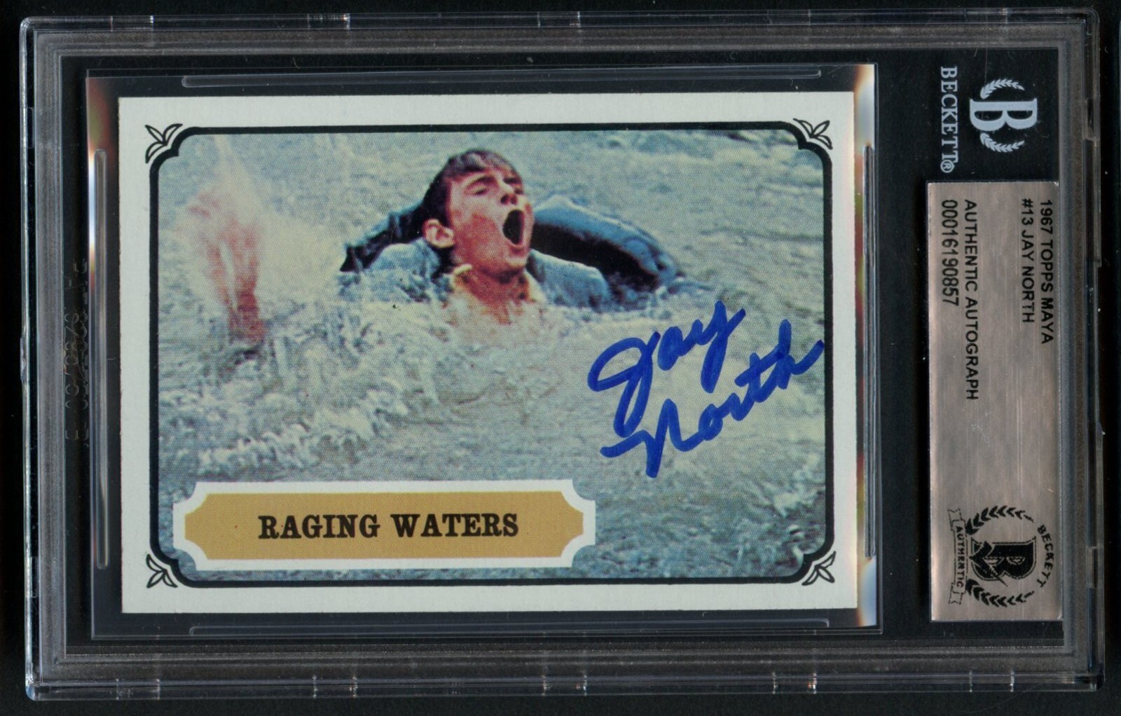 Jay North #13 signed autograph auto 1967 Raging Waters Card BAS Slabbed