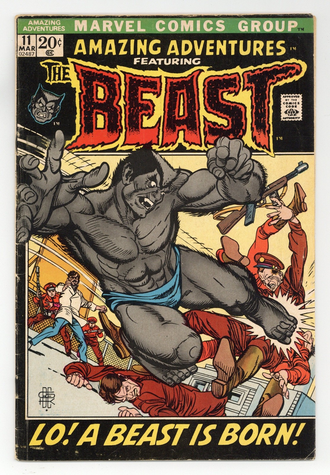 Amazing Adventures #11 GD+ 2.5 1972 1st app. Beast in mutated form