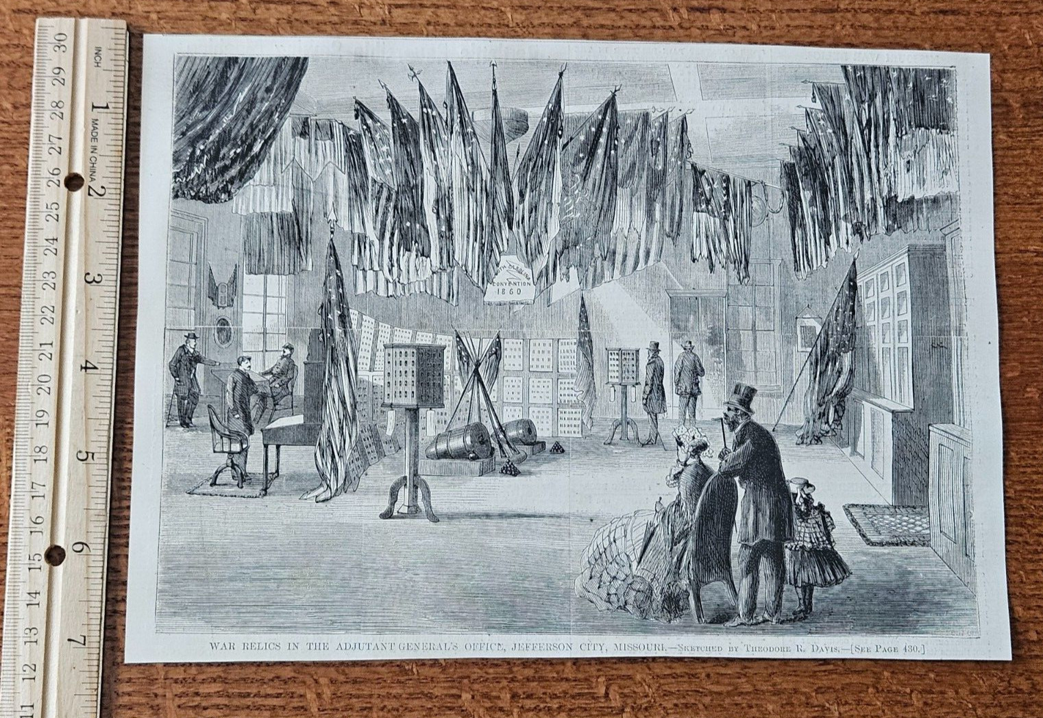 Harper\'s Weekly 1867 Sketch War Relics Adjutant Generals Office Jefferson City