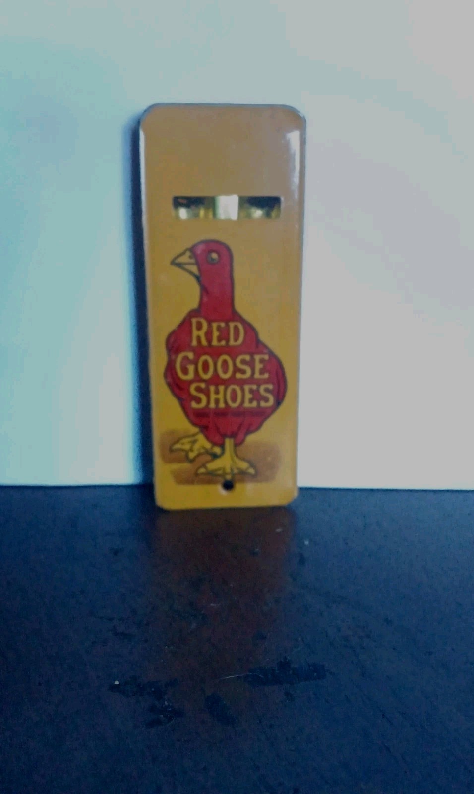 Antique Red Goose Tin Litho Whistle Nm Usa